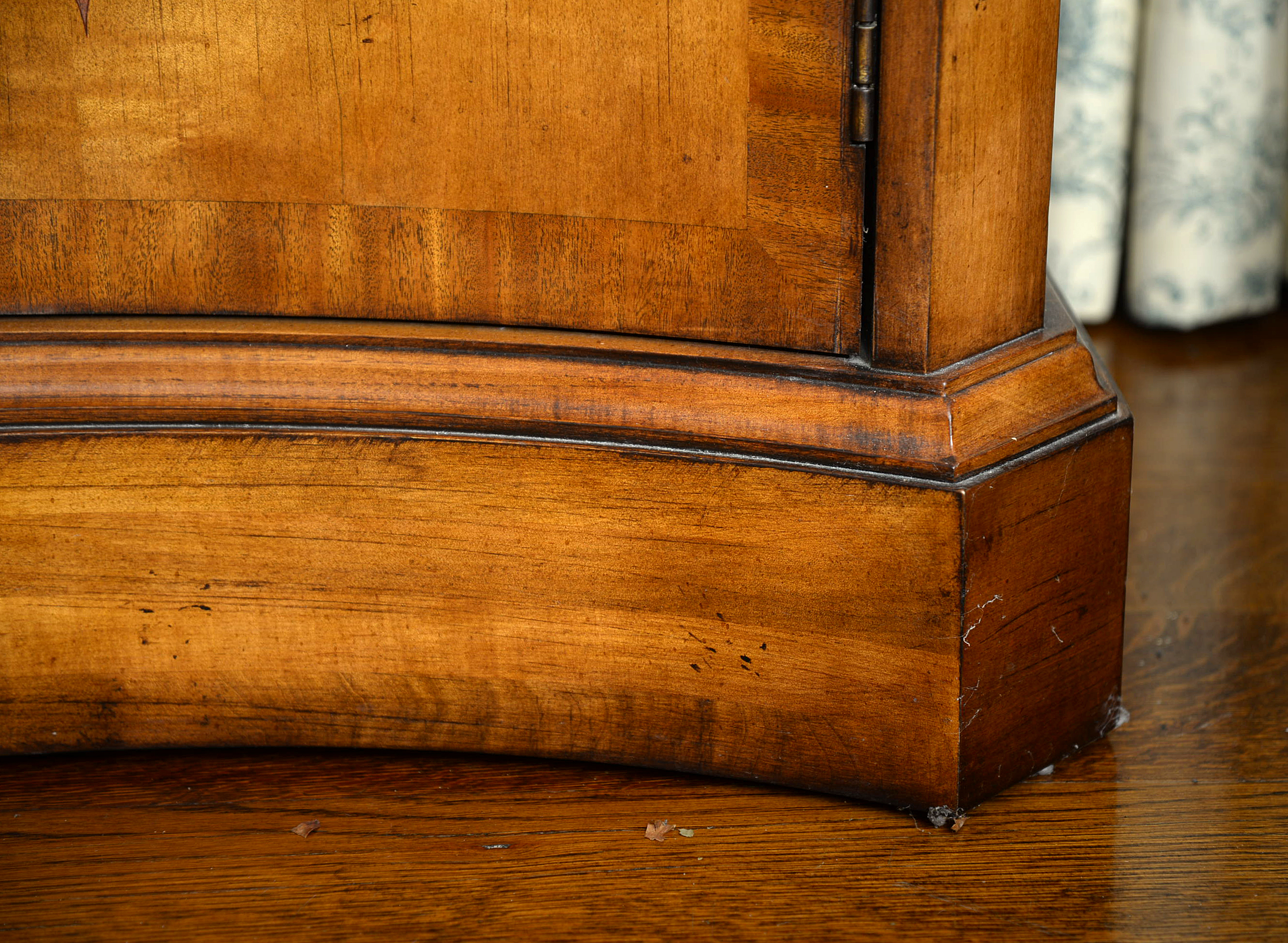 Century Furniture Mahogany-Stained and Marquetry-Inlaid Marble Top Sideboard