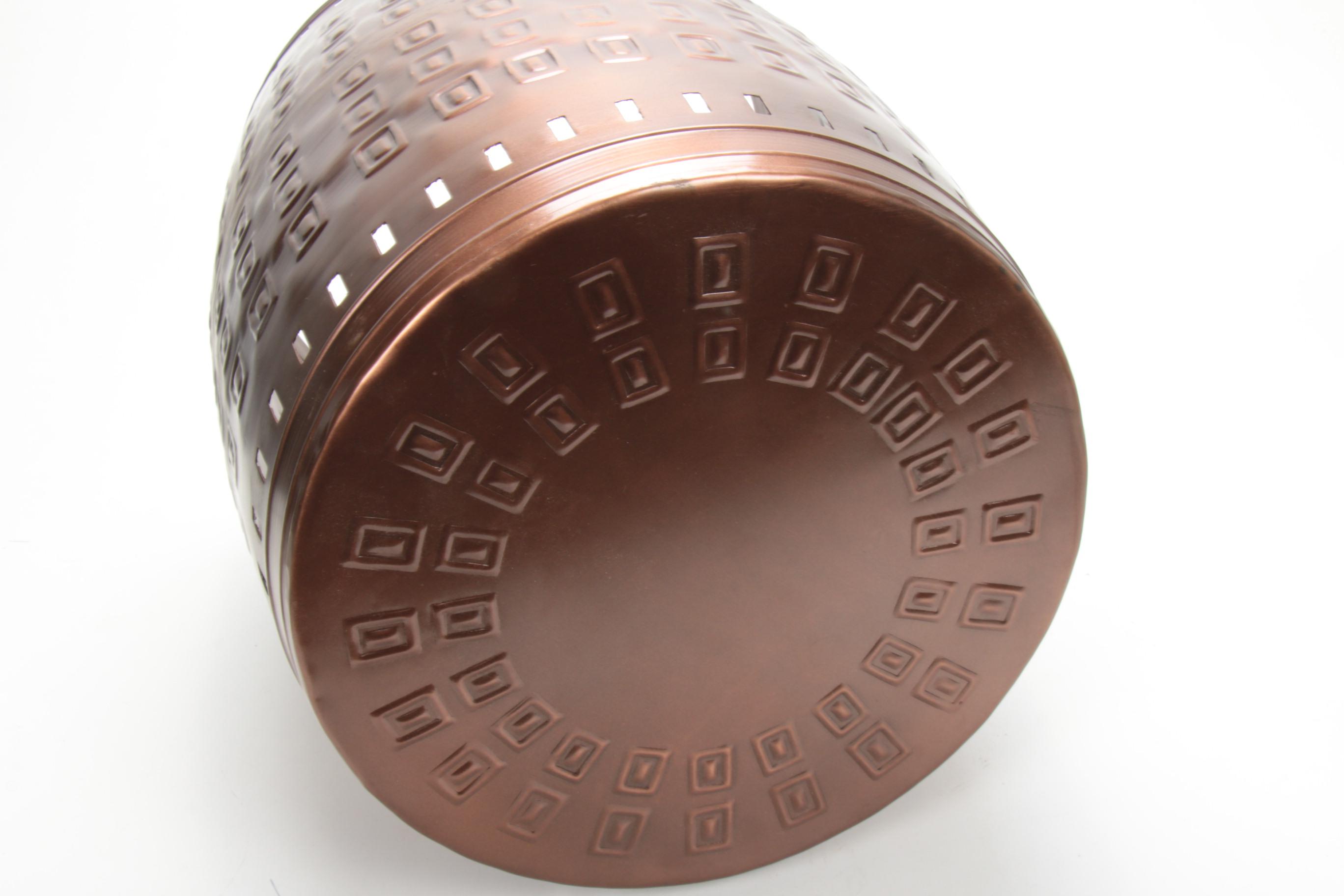 Saffron Fabs Hand Tooled Hammered Metal Stool/ Table