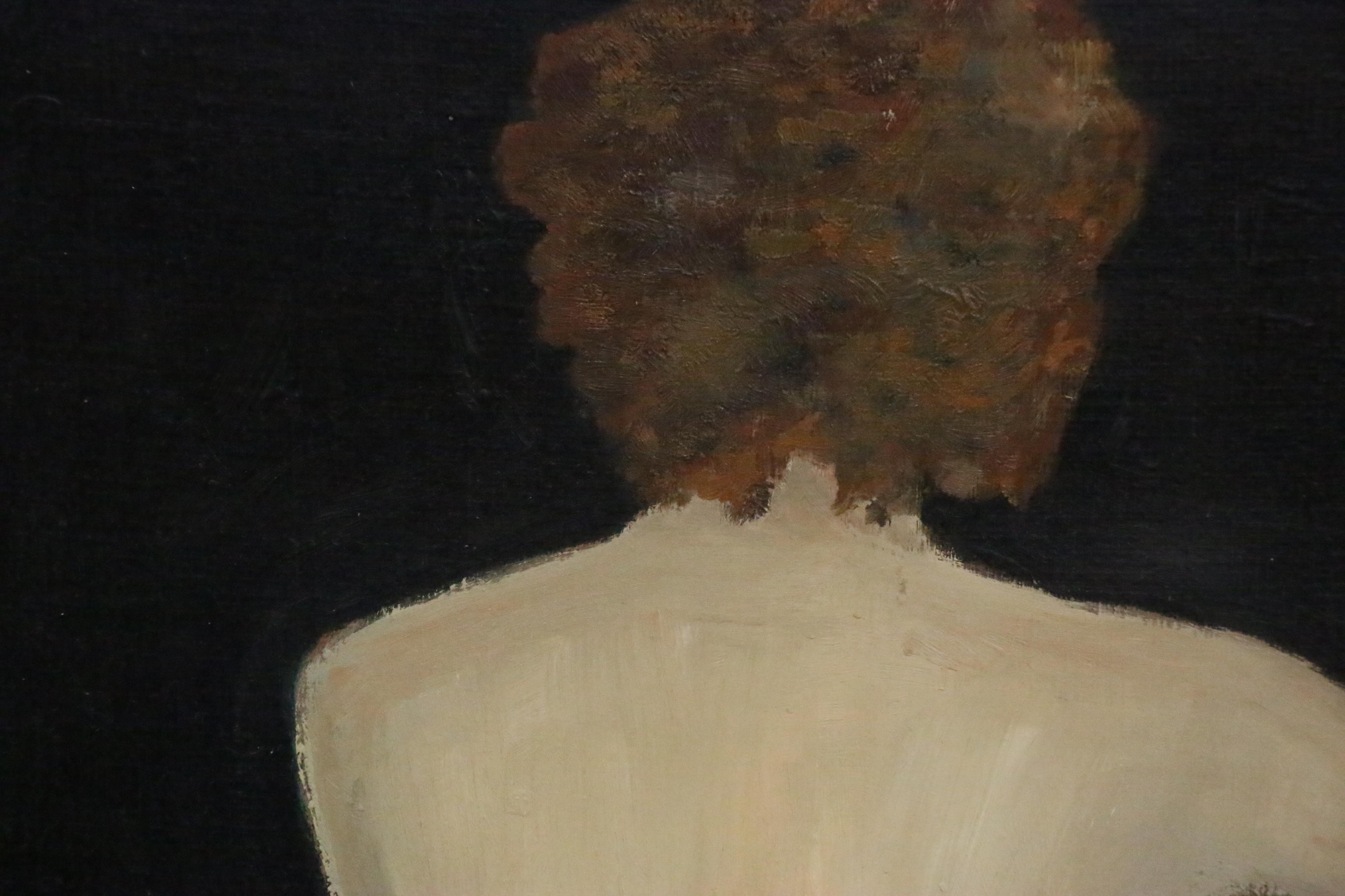 Micheline Daemen Oil Painting of Seated Female Nude