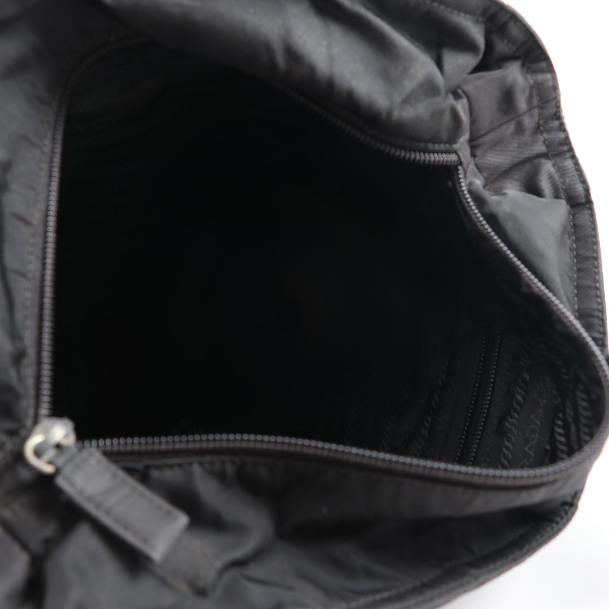 Prada Black Nylon Shoulder Tote