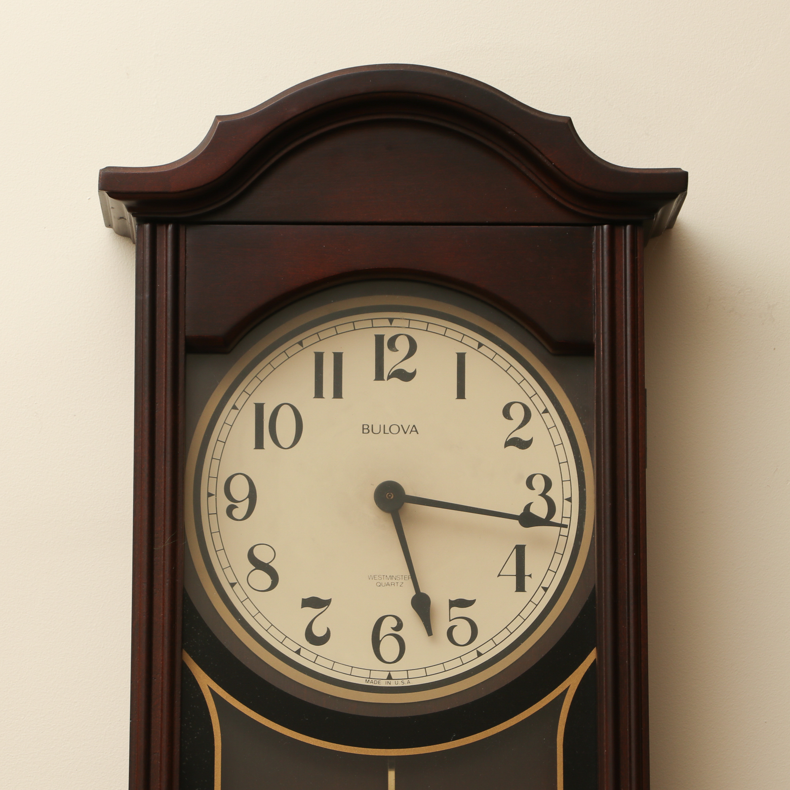 Bulova Westminster Chime Pendulum Wall Clock, Mid to Late 20th Century