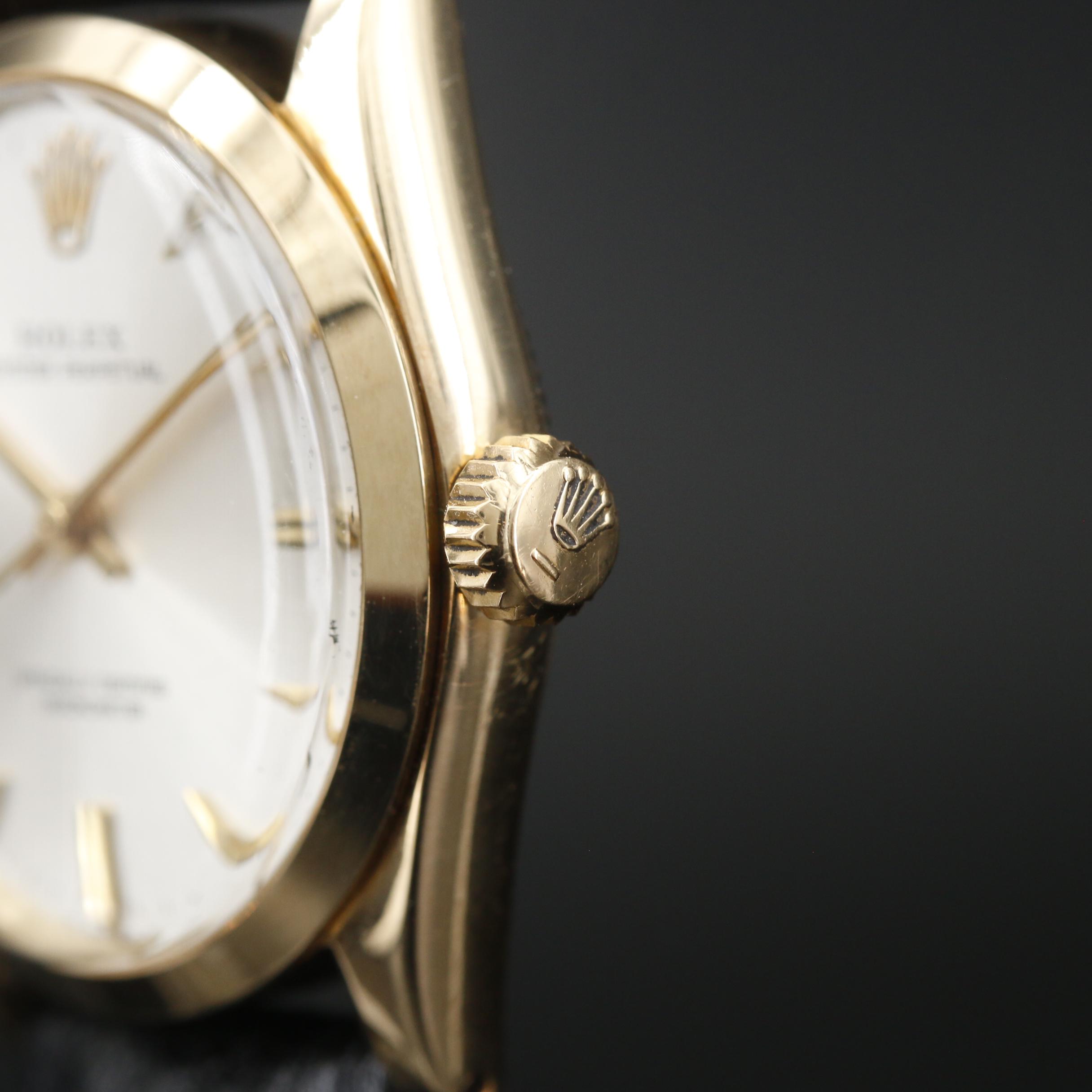 1966 Rolex "Oyster Perpetual" 14K Gold Automatic Watch