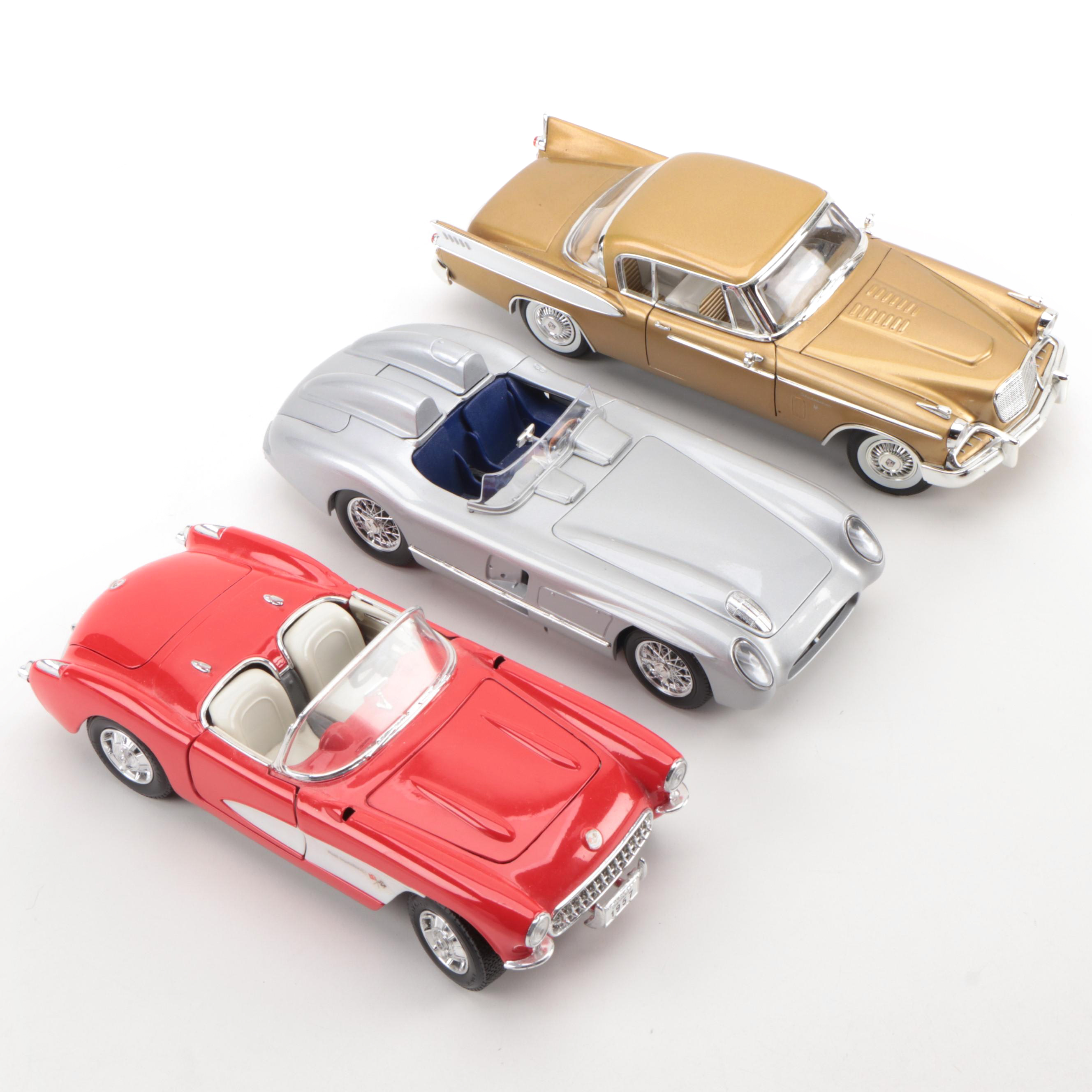 Bburago Mercedes-Benz 300 SLR with Other Diecast Cars