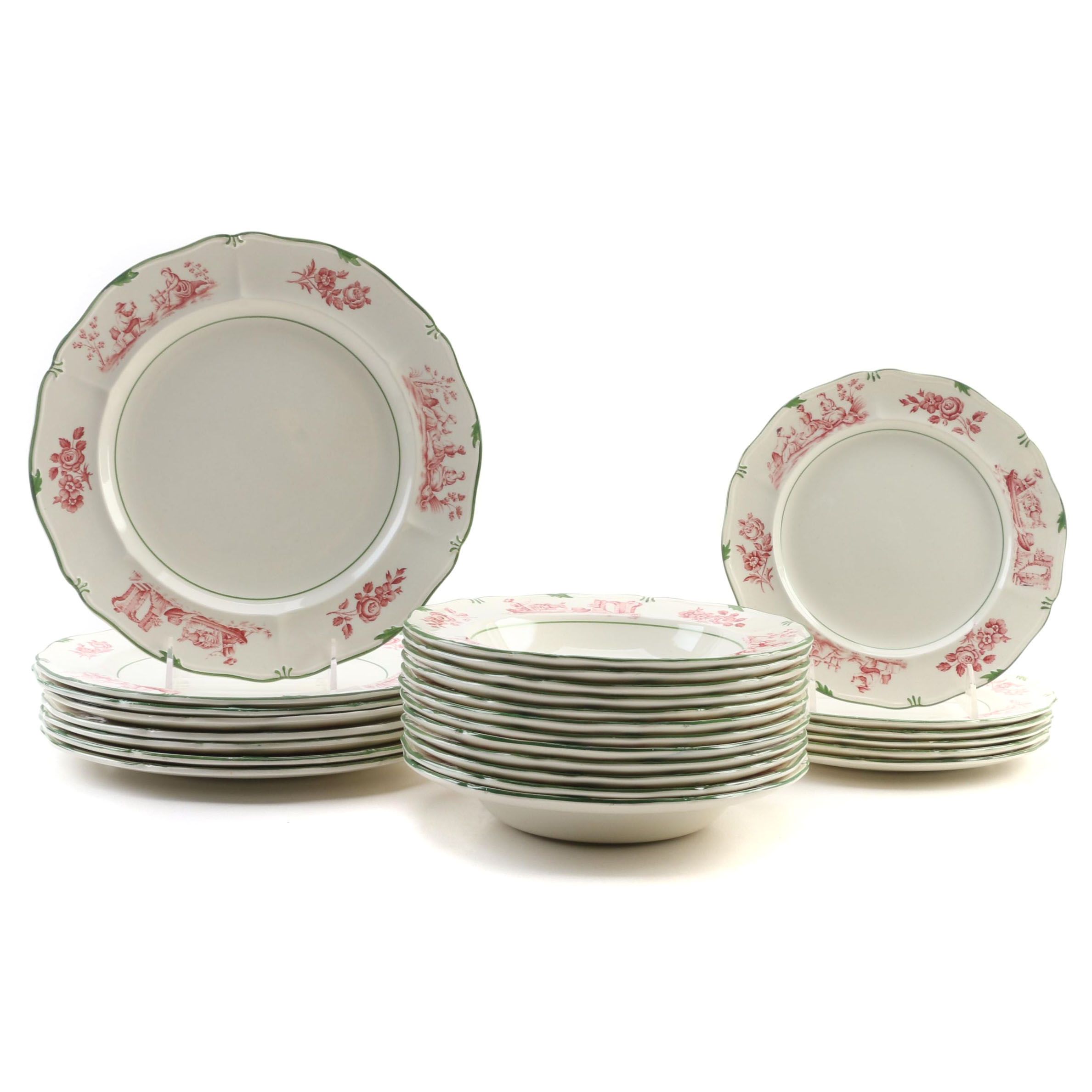 Wedgwood "Personages" Earthenware Dinnerware, Early 20th Century