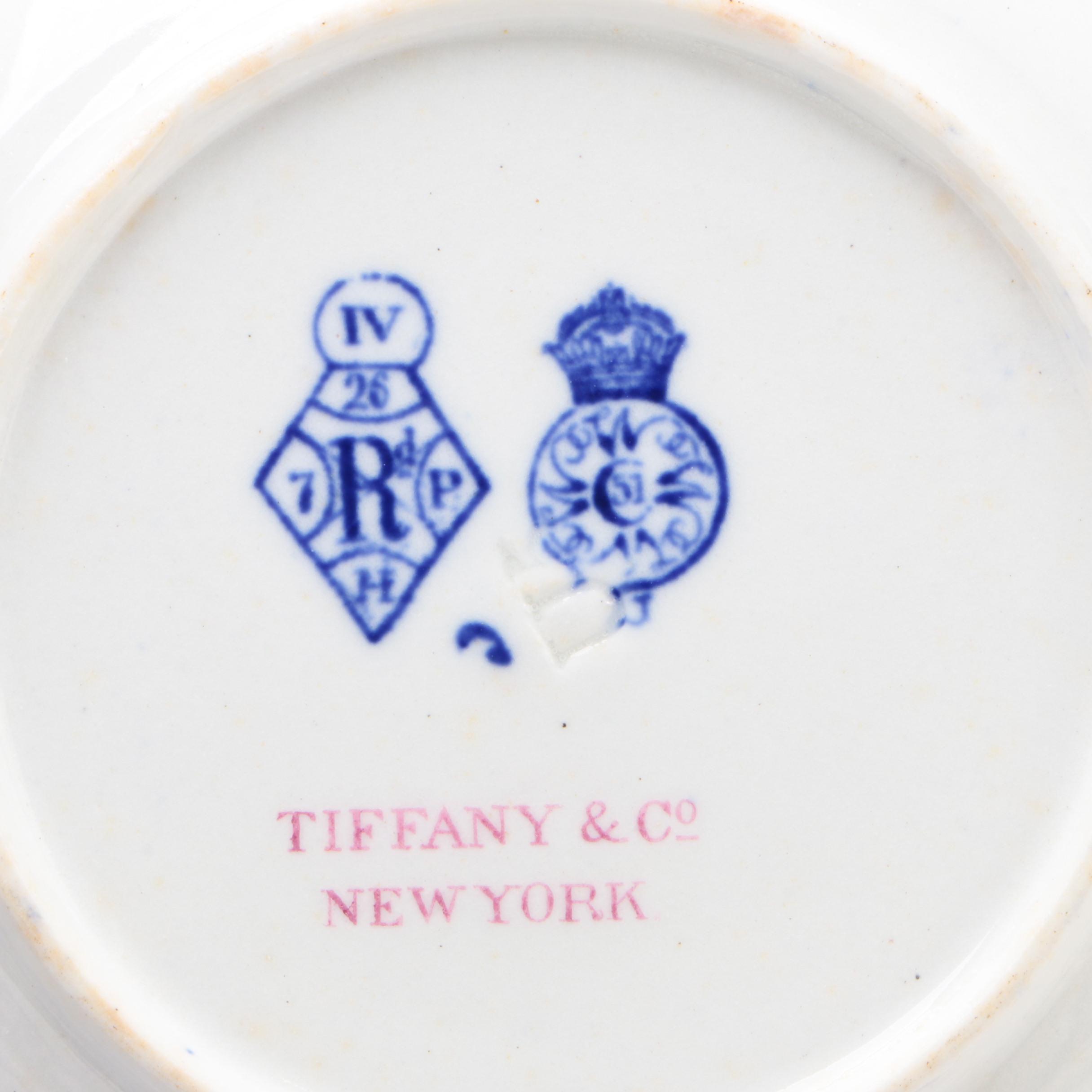 Royal Worcester for Tiffany & Co. Blue Floral Porcelain Dinnerware