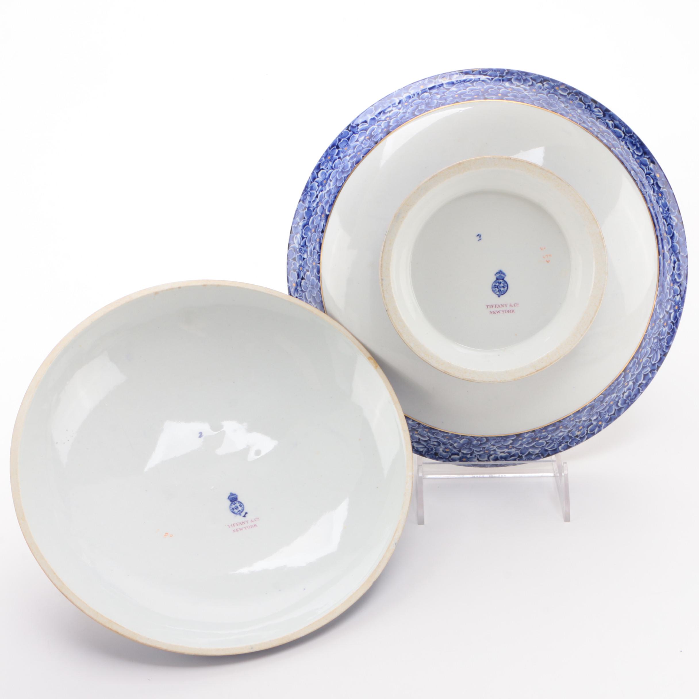 Royal Worcester for Tiffany & Co. Blue Floral Porcelain Dinnerware