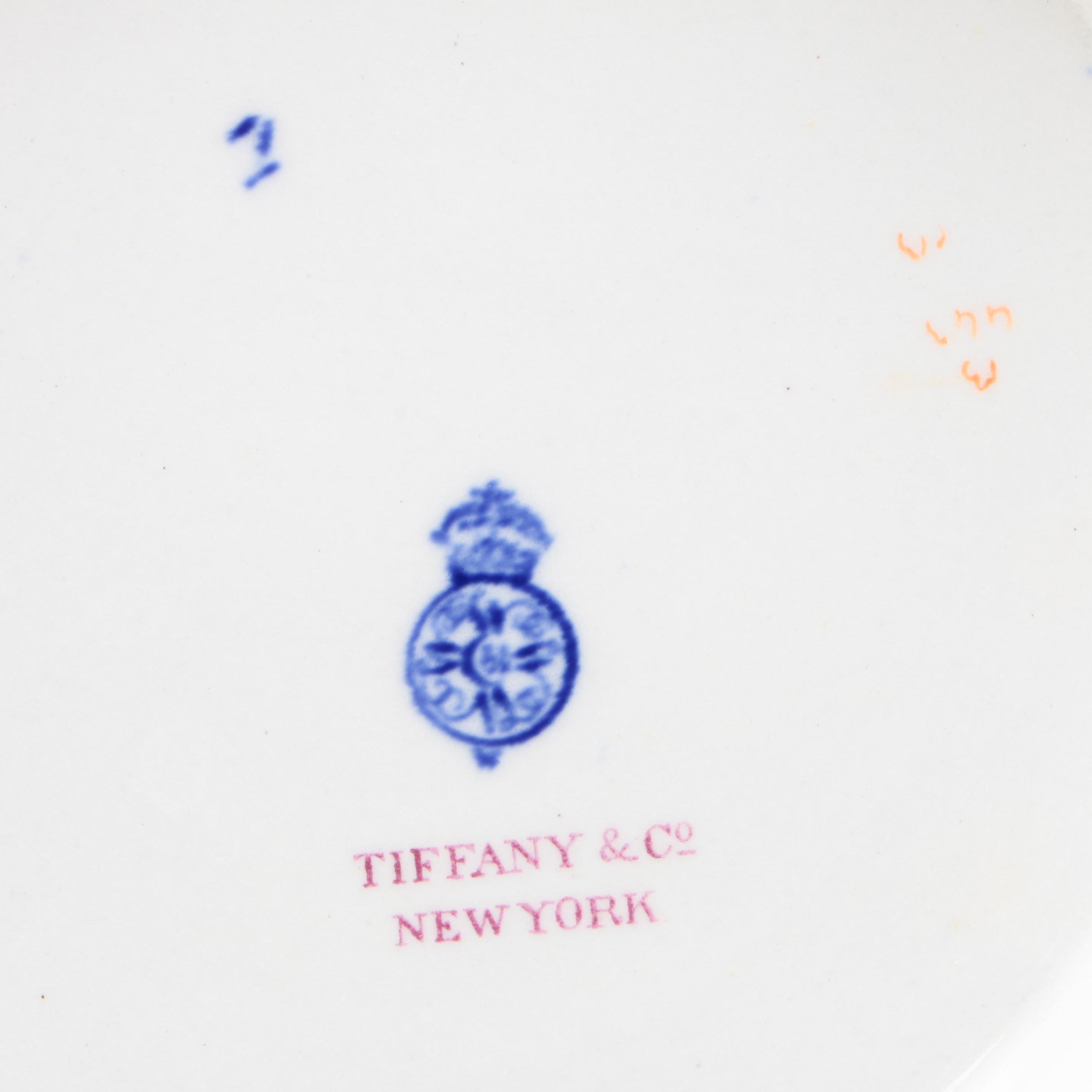 Royal Worcester for Tiffany & Co. Blue Floral Porcelain Dinnerware