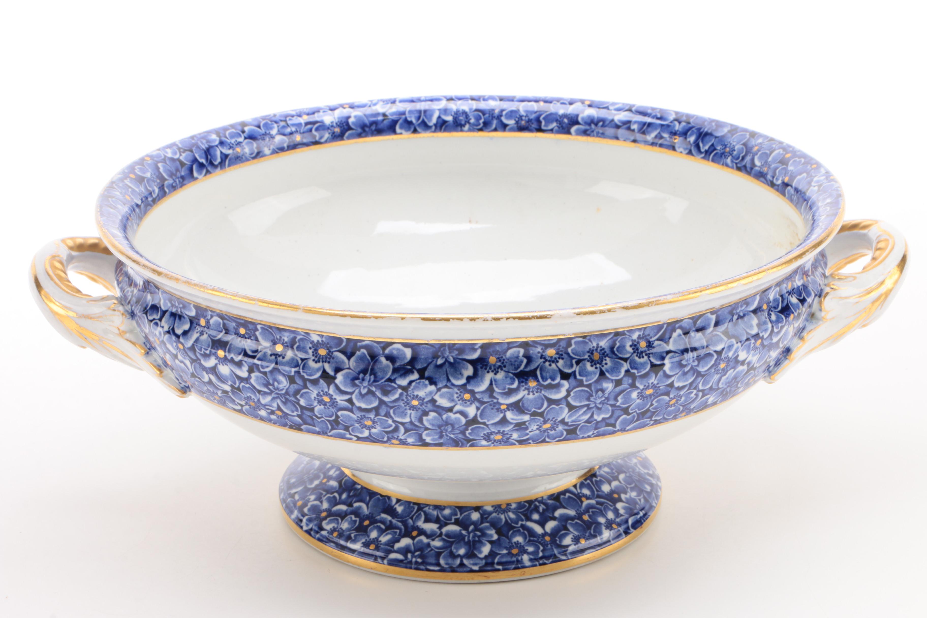 Royal Worcester for Tiffany & Co. Blue Floral Porcelain Dinnerware