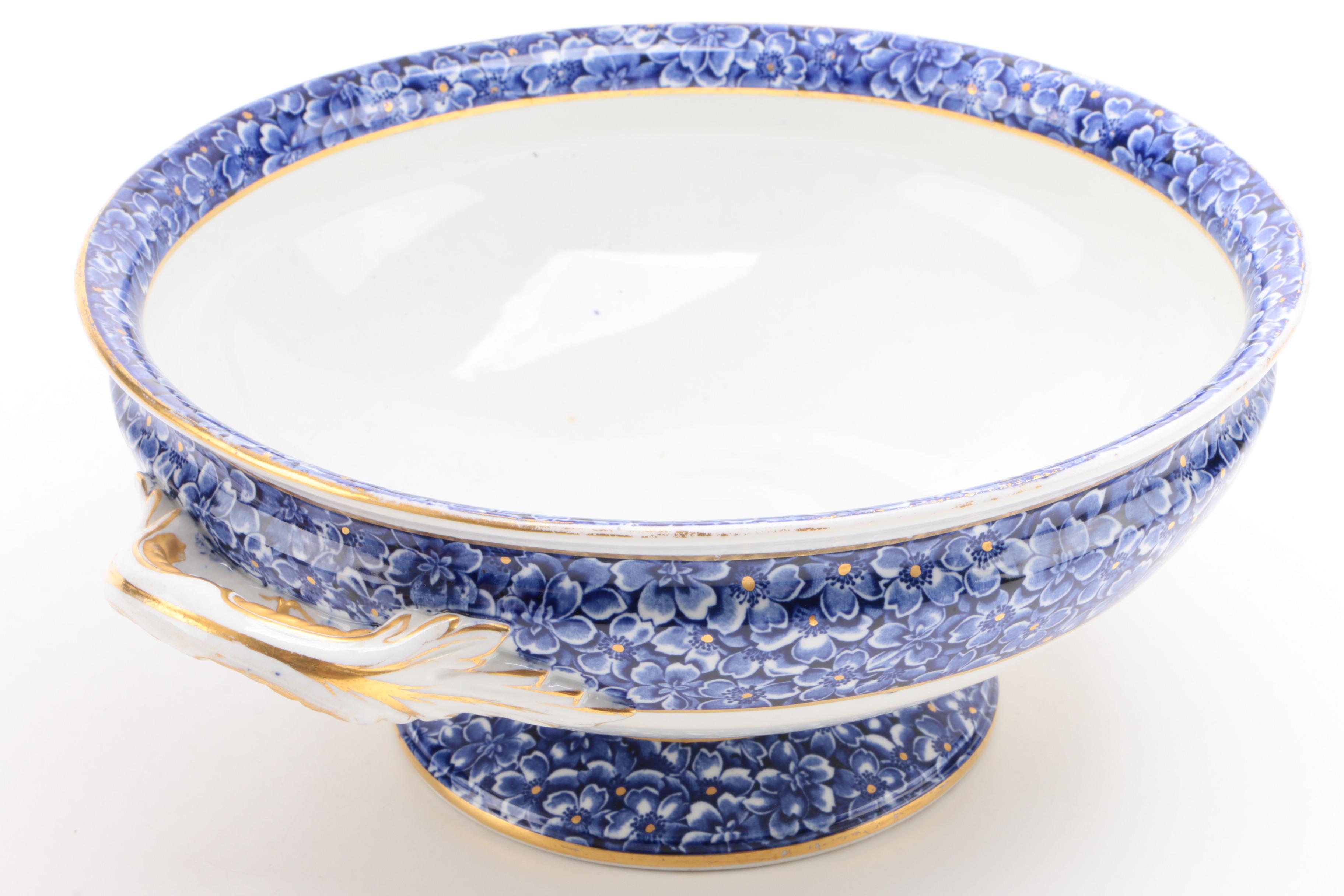 Royal Worcester for Tiffany & Co. Blue Floral Porcelain Dinnerware