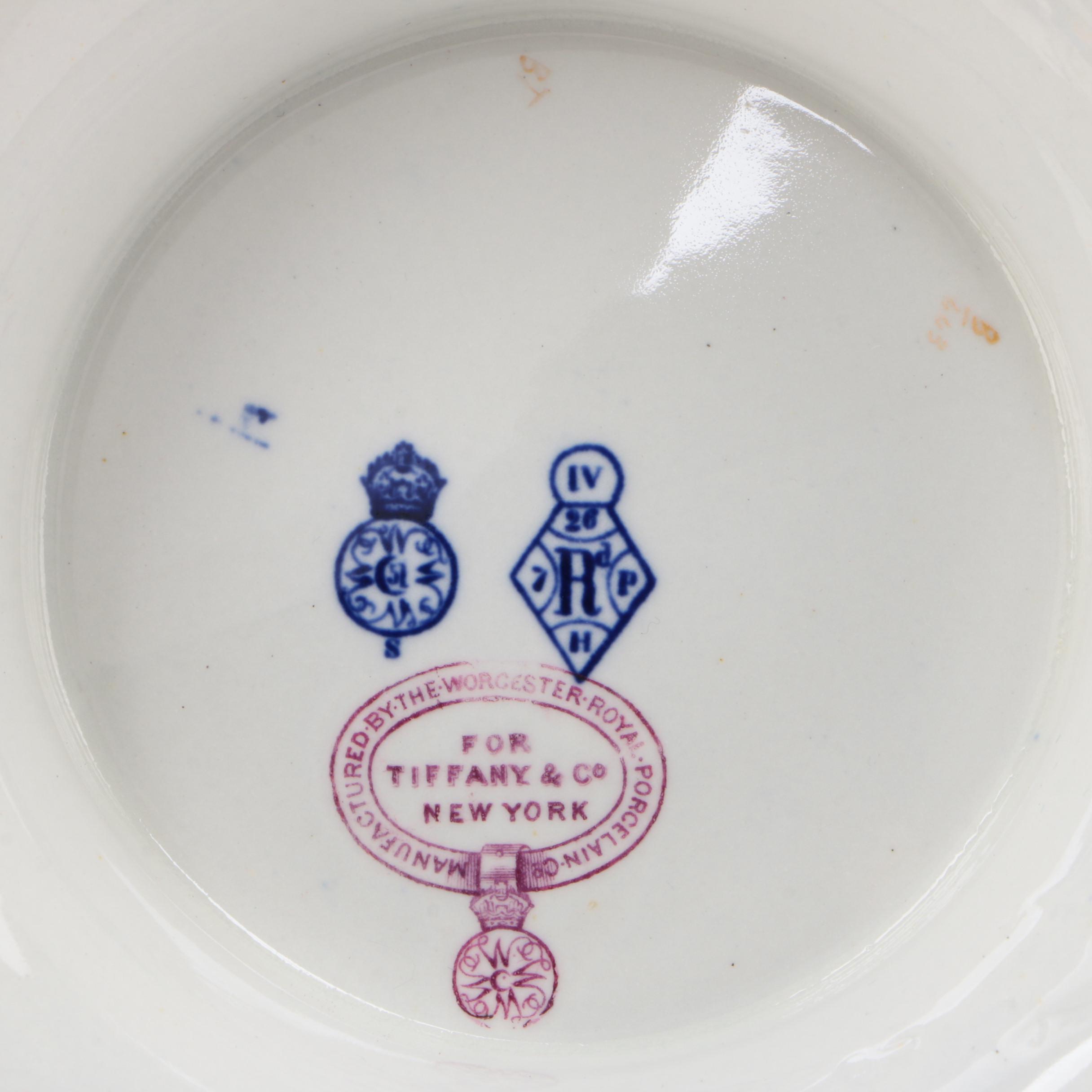 Royal Worcester for Tiffany & Co. Blue Floral Porcelain Dinnerware