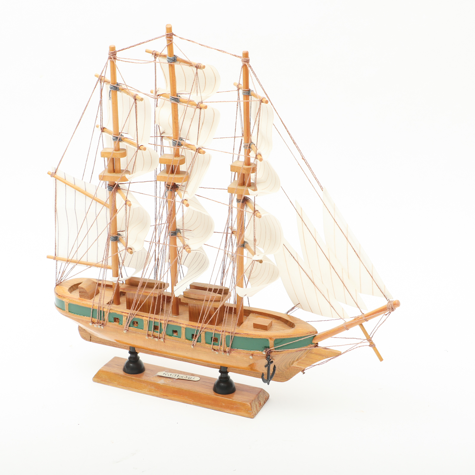 Model Square-Rigged Sailing Ships, Including Pirate Ship