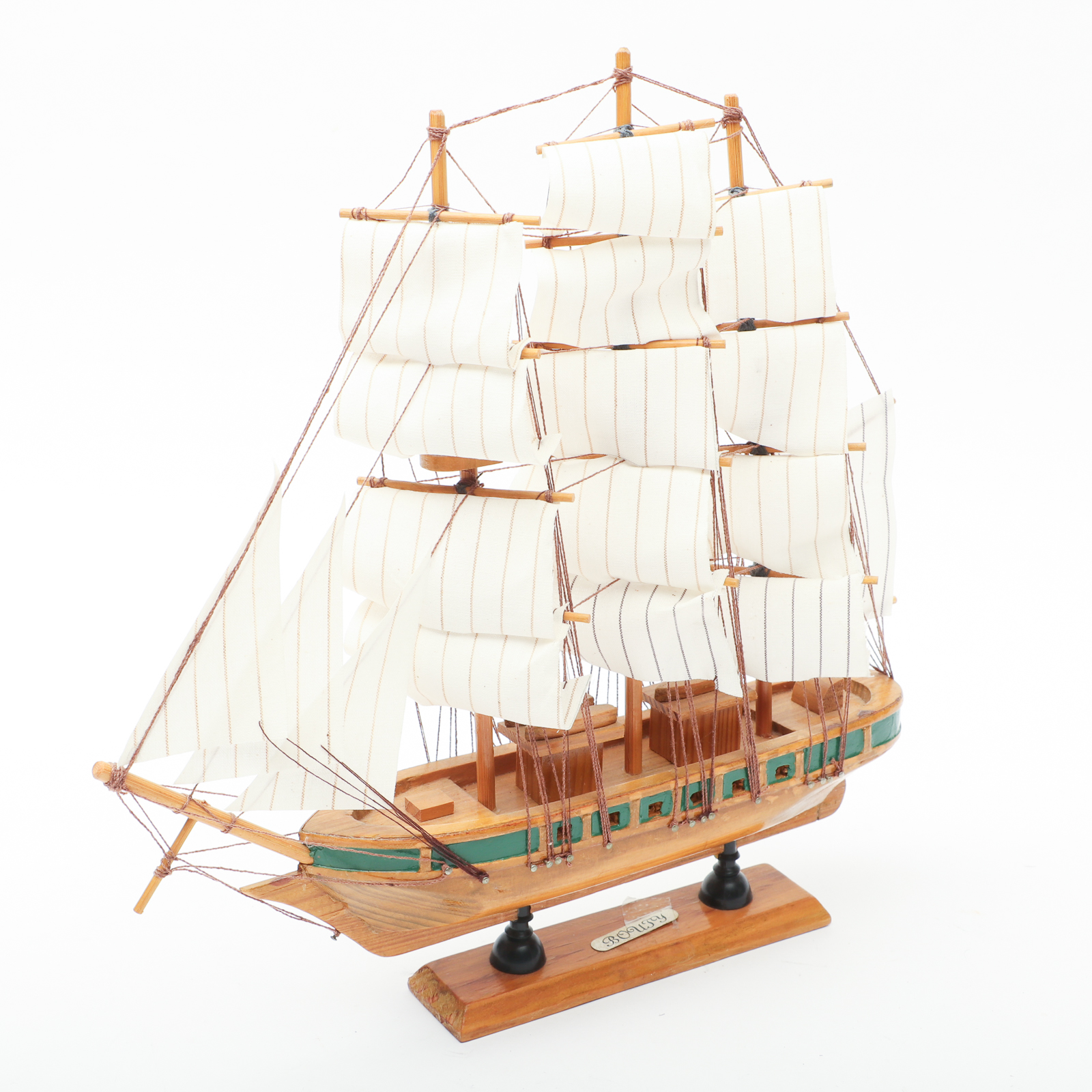 Model Square-Rigged Sailing Ships, Including Pirate Ship