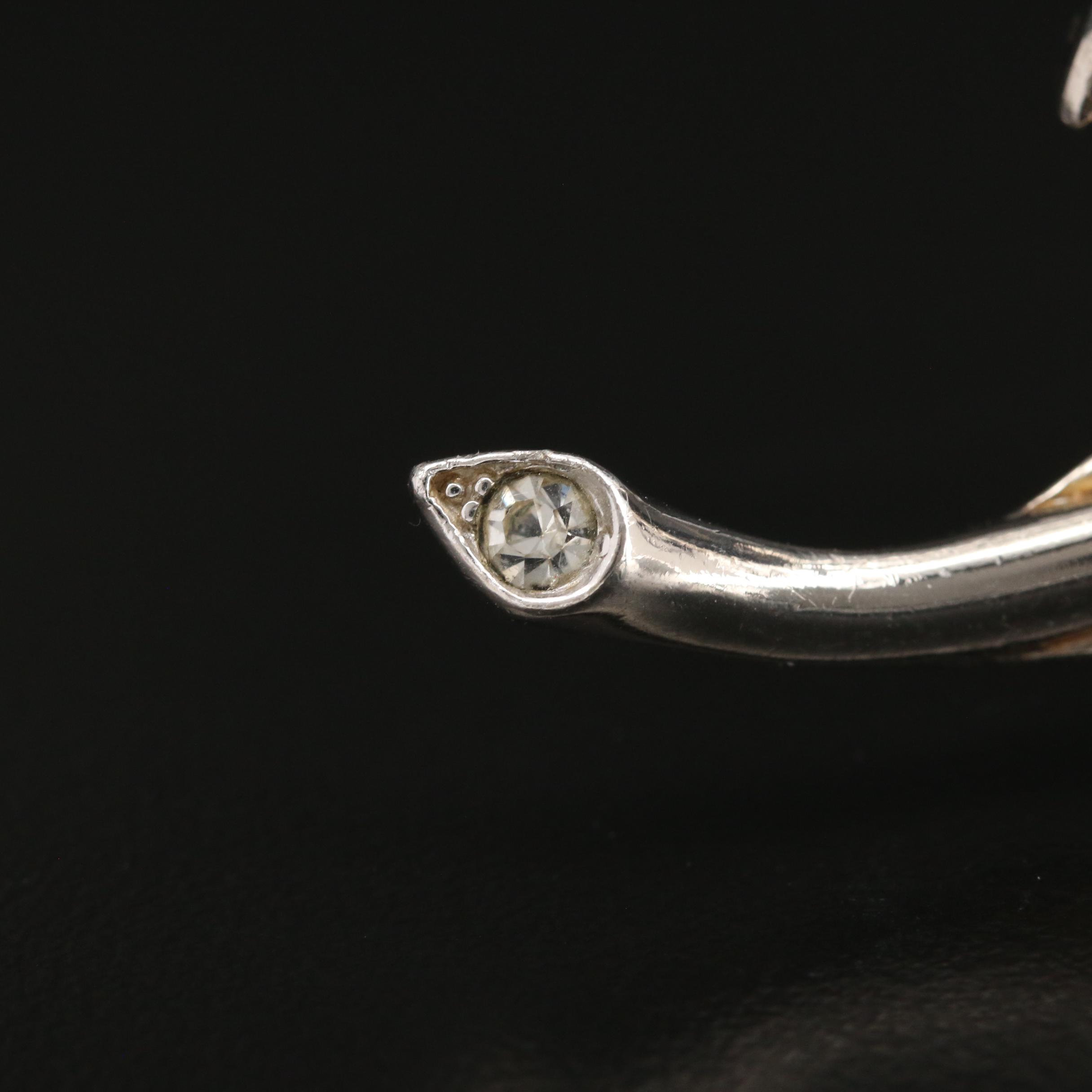 1941 Trifari "Jelly Belly by Alfred Phillippe" Lucite and Rhinestone Lily Brooch