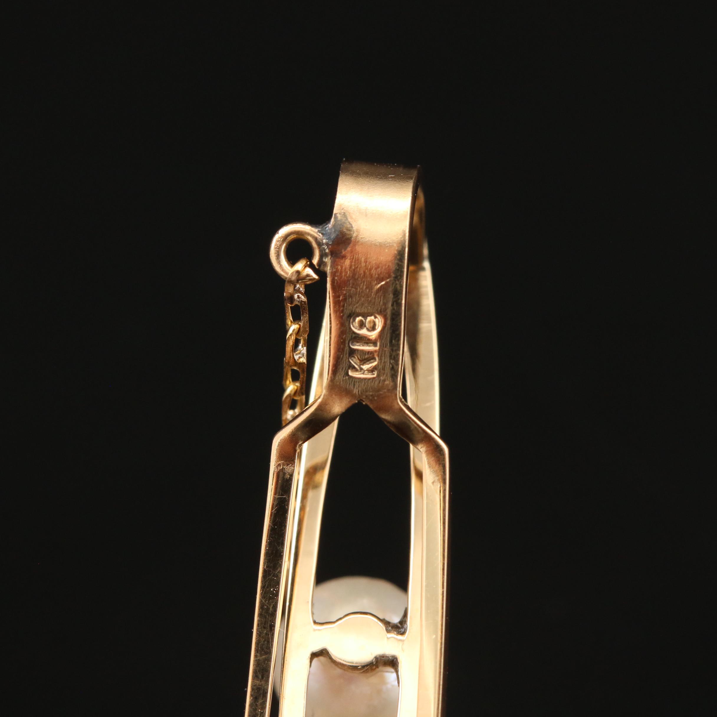 18K Pearl Tie Clip