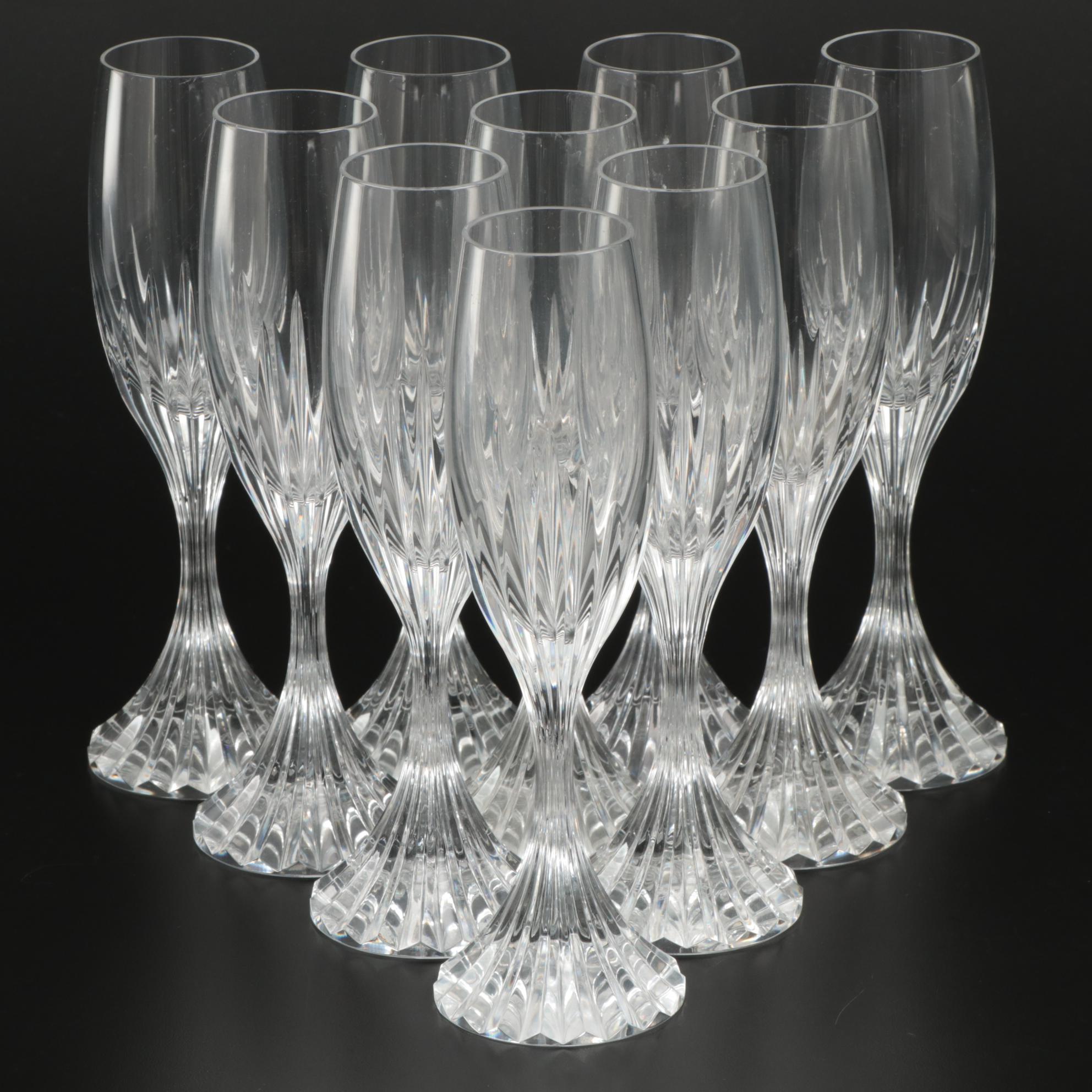 Baccarat "Massena" Crystal Champagne Flutes