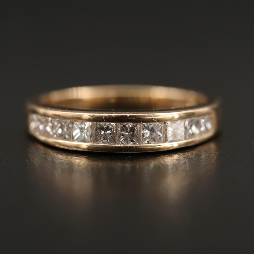 14K Diamond Channel Set Ring