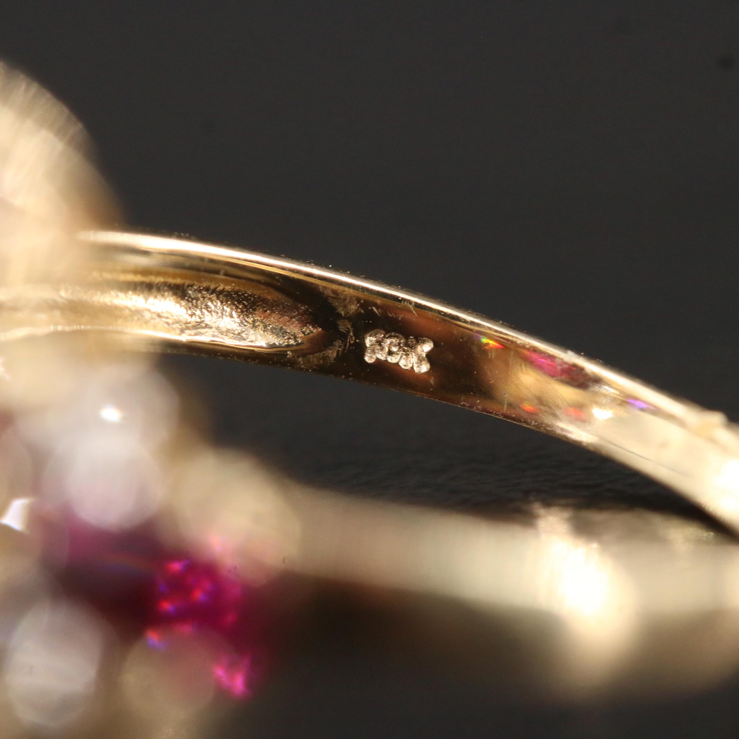 10K Garnet and Diamond Ring