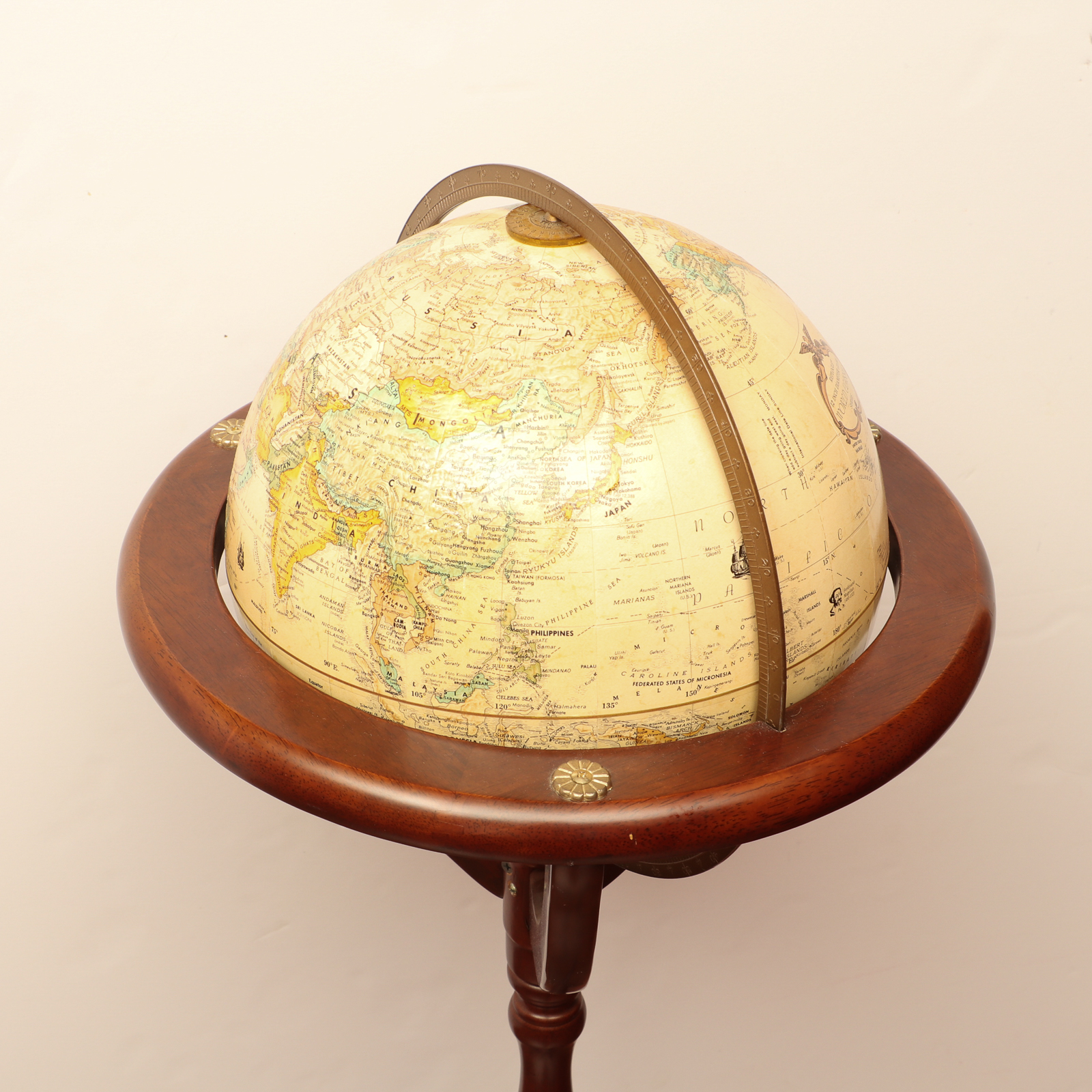 Replogle World Classic Series Standing Globe, Mid to Late 20th Century