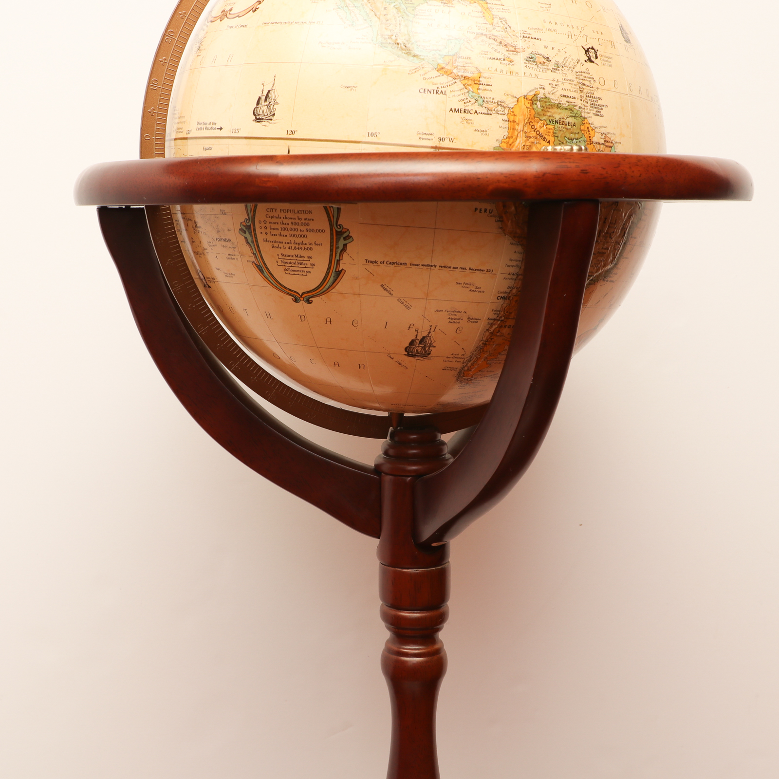 Replogle World Classic Series Standing Globe, Mid to Late 20th Century