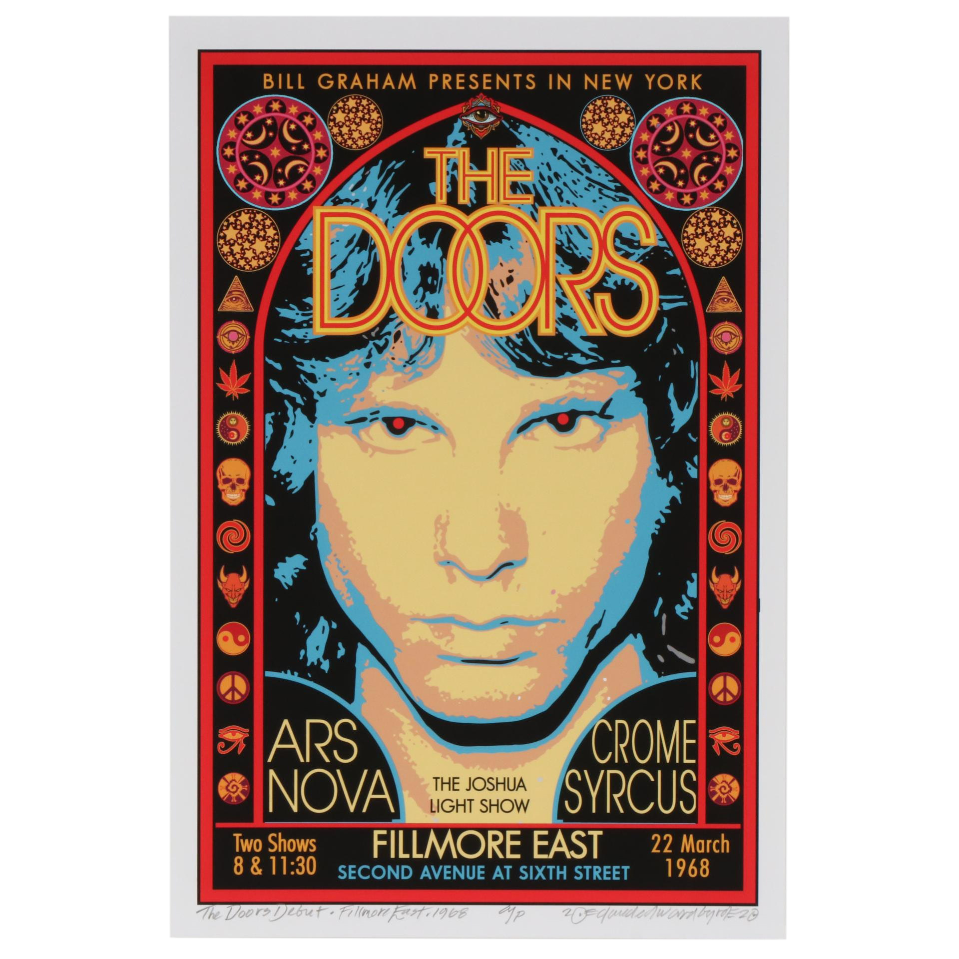 David Edward Byrd Giclée "The Doors - Debut - Fillmore East - 1968", 2020