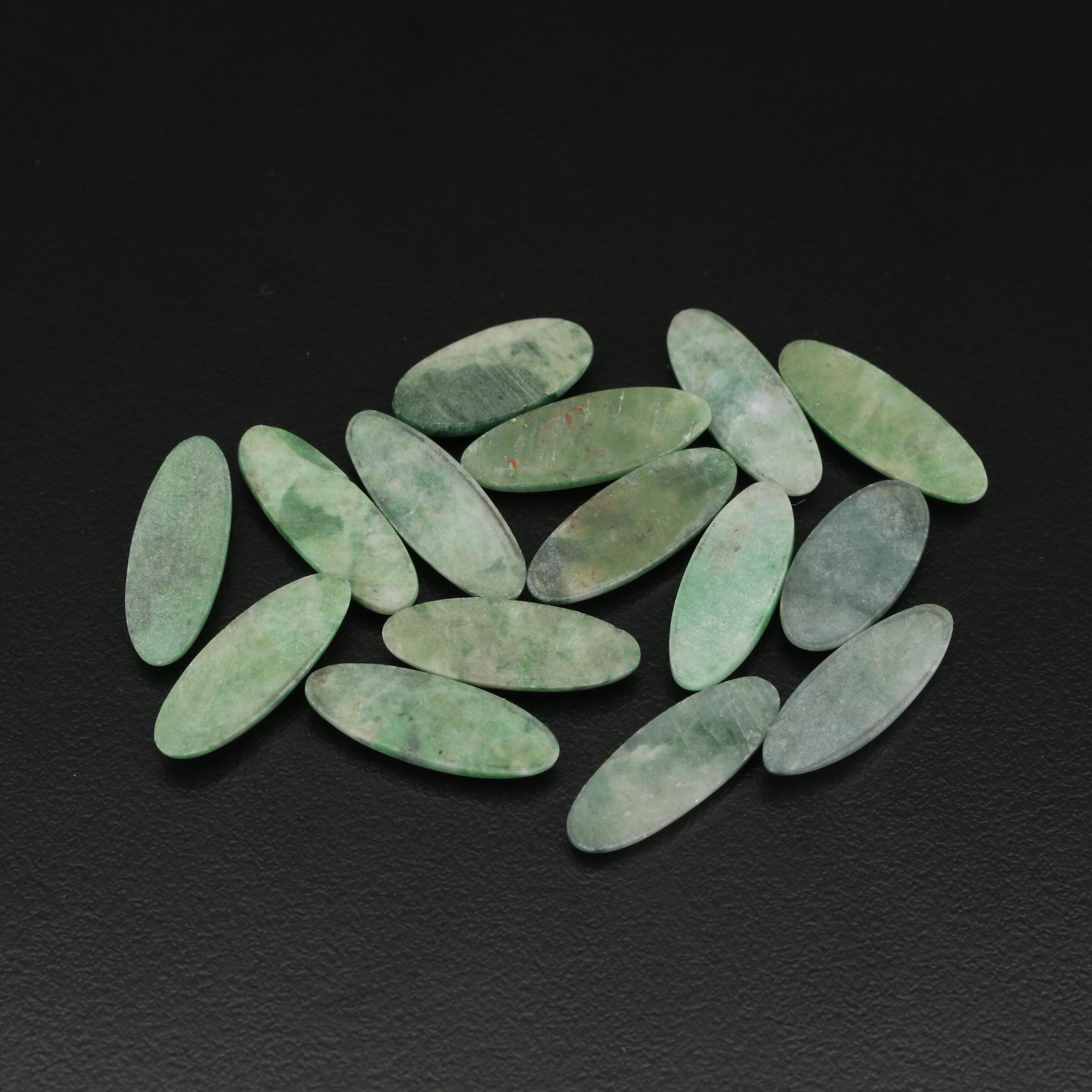 Loose Oval Jadeite Cabochons