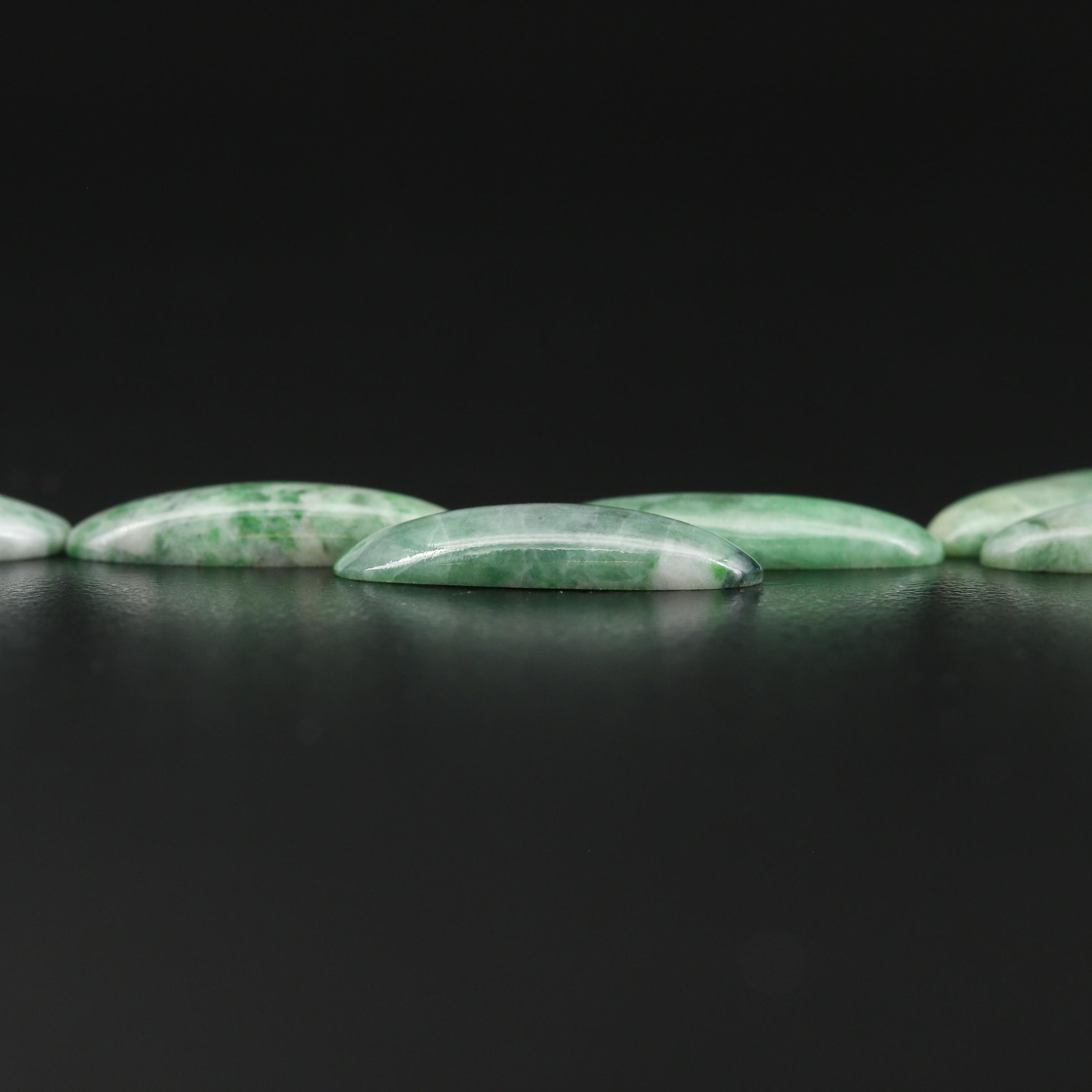 Loose Oval Jadeite Cabochons