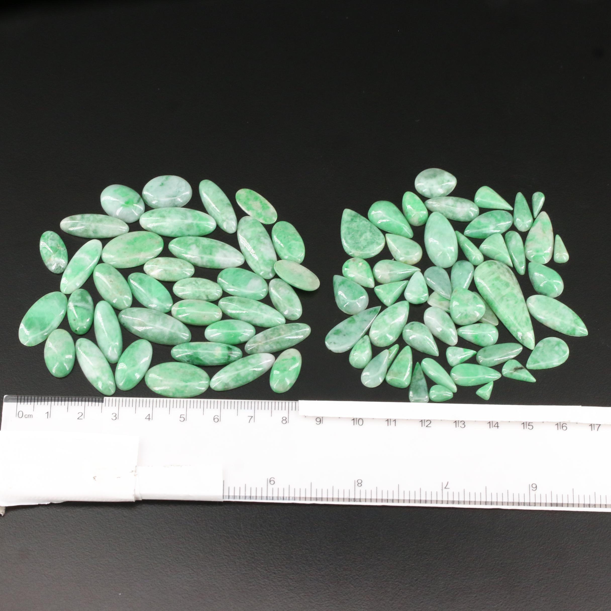 Loose 318.48 CTW Nephrite Cabochons