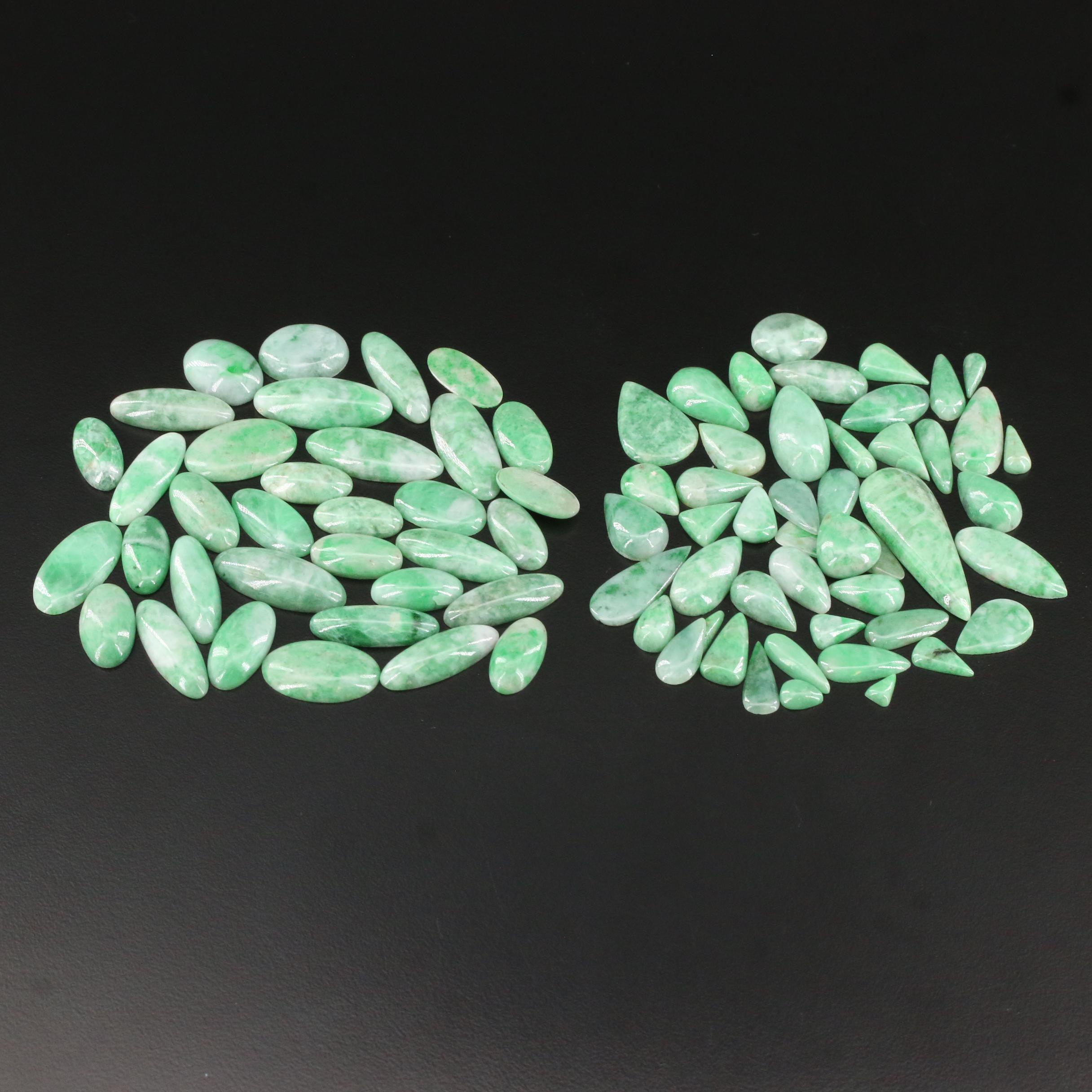 Loose 318.48 CTW Nephrite Cabochons