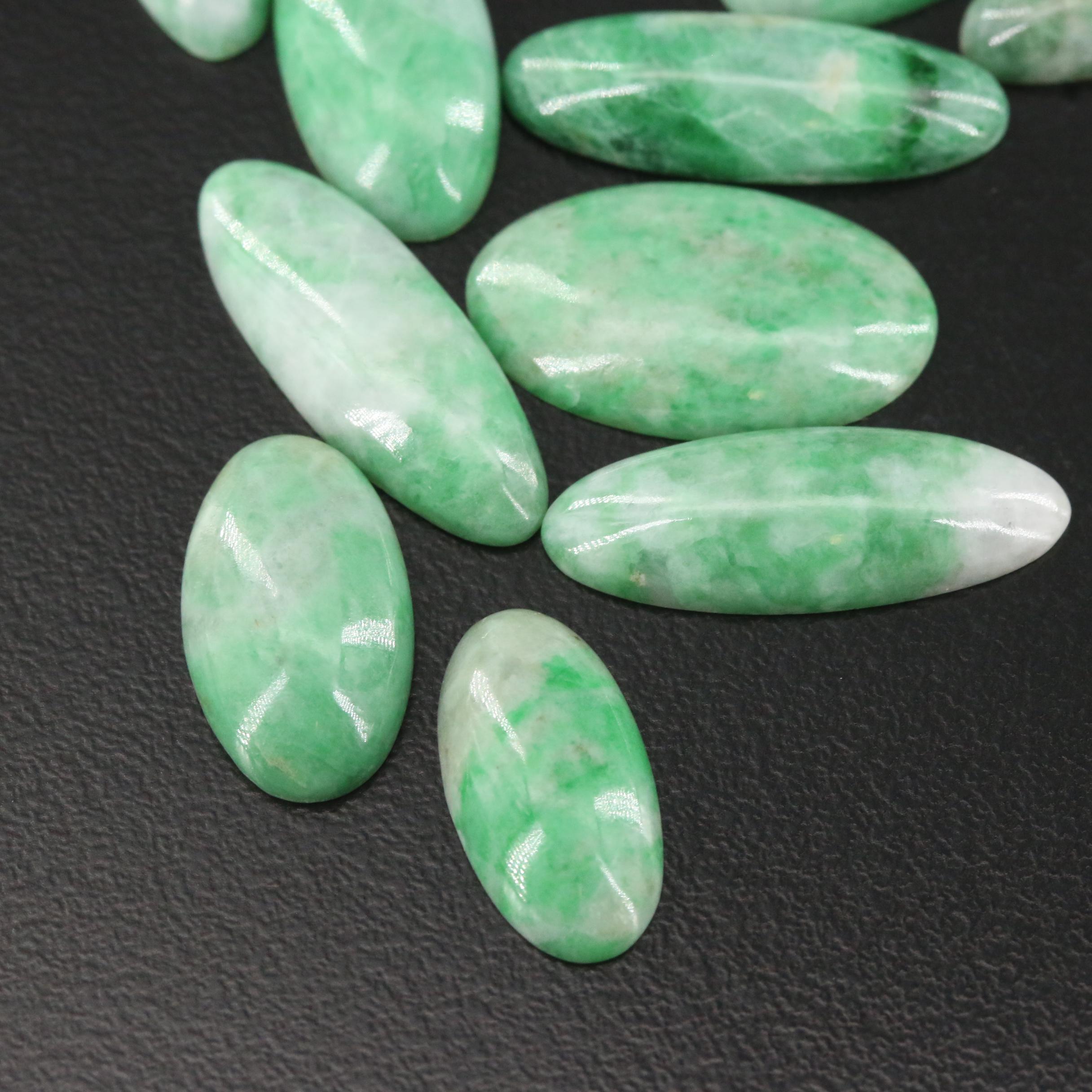 Loose 318.48 CTW Nephrite Cabochons
