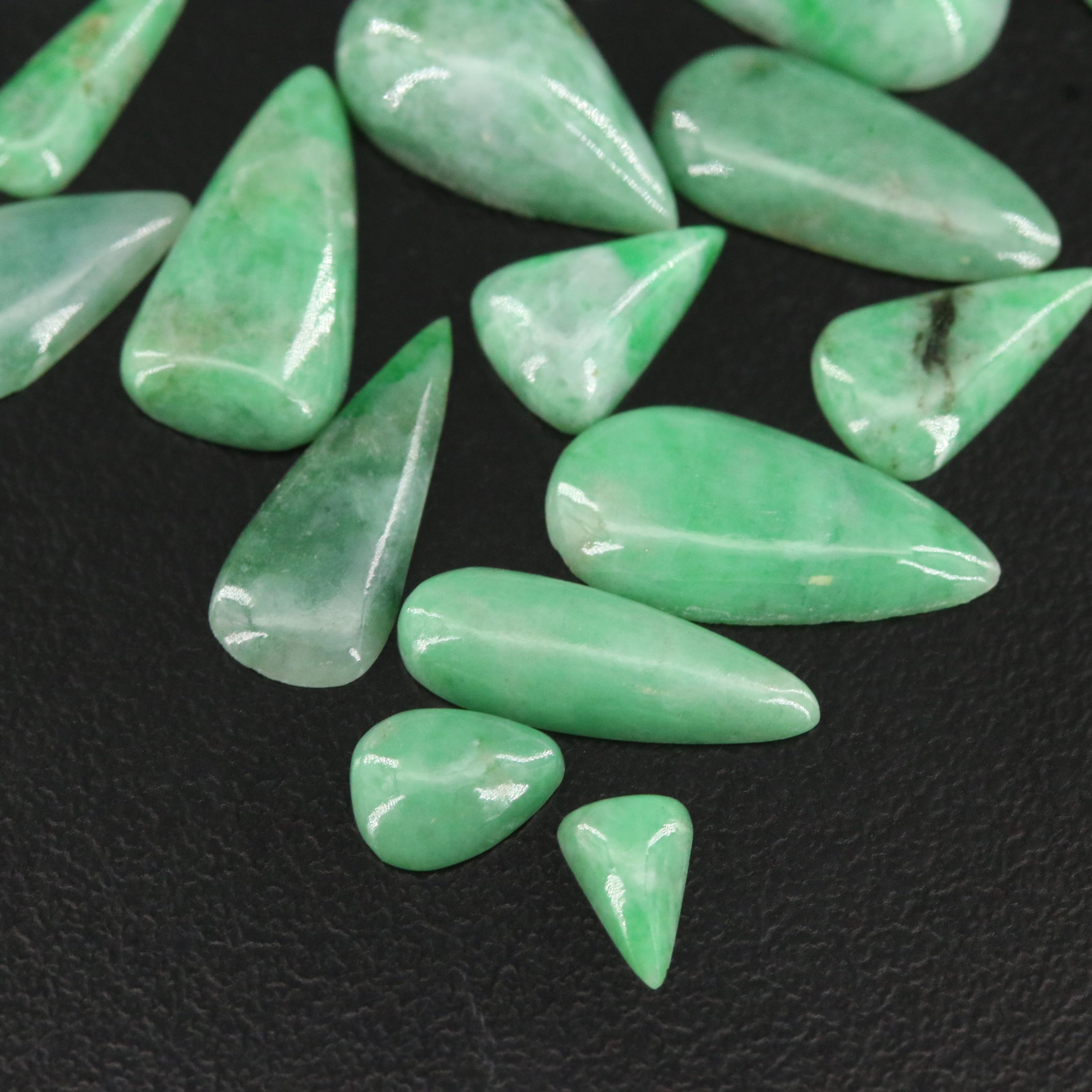 Loose 318.48 CTW Nephrite Cabochons