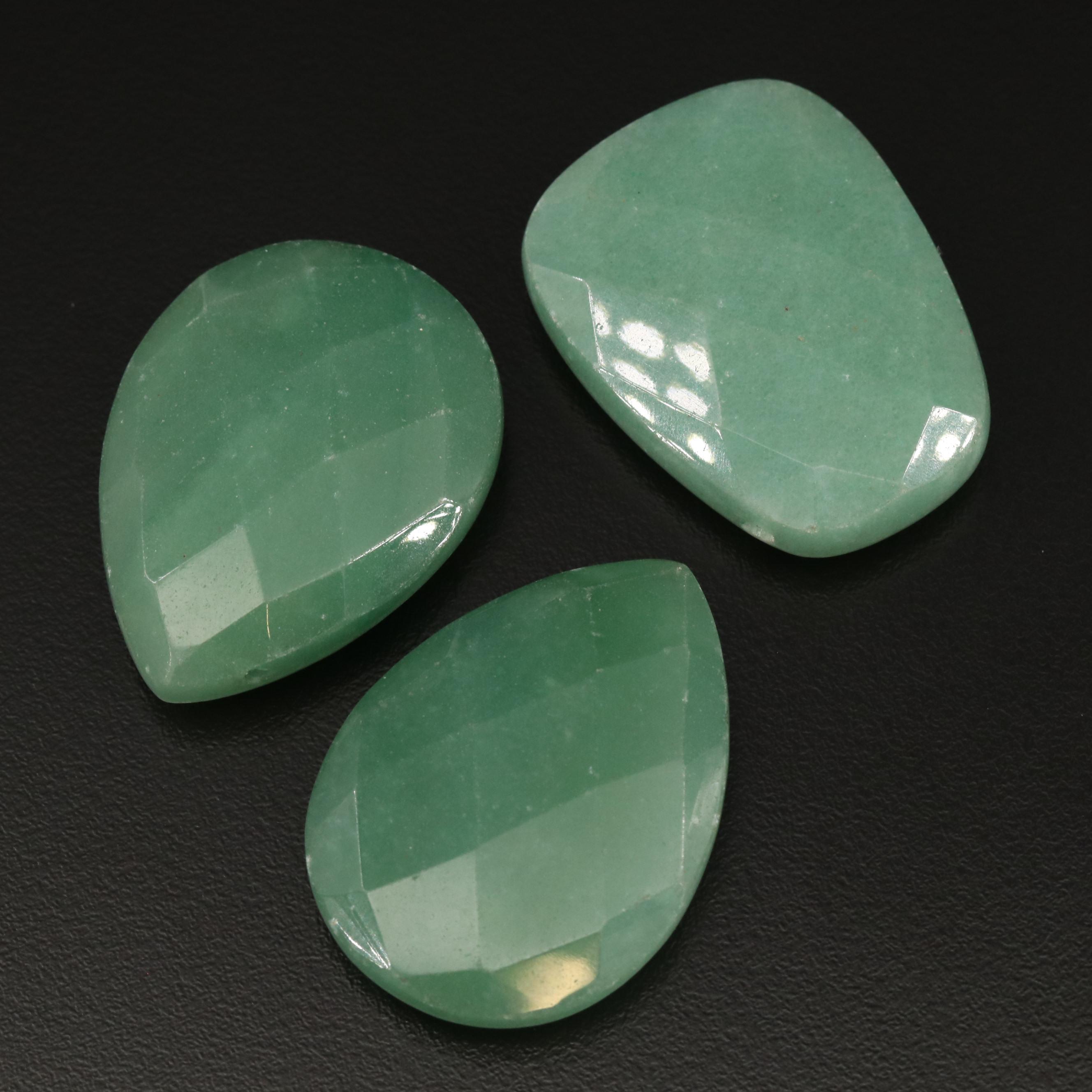 Loose 361.42 CTW Quartzite and Chalcedony Faceted Beads