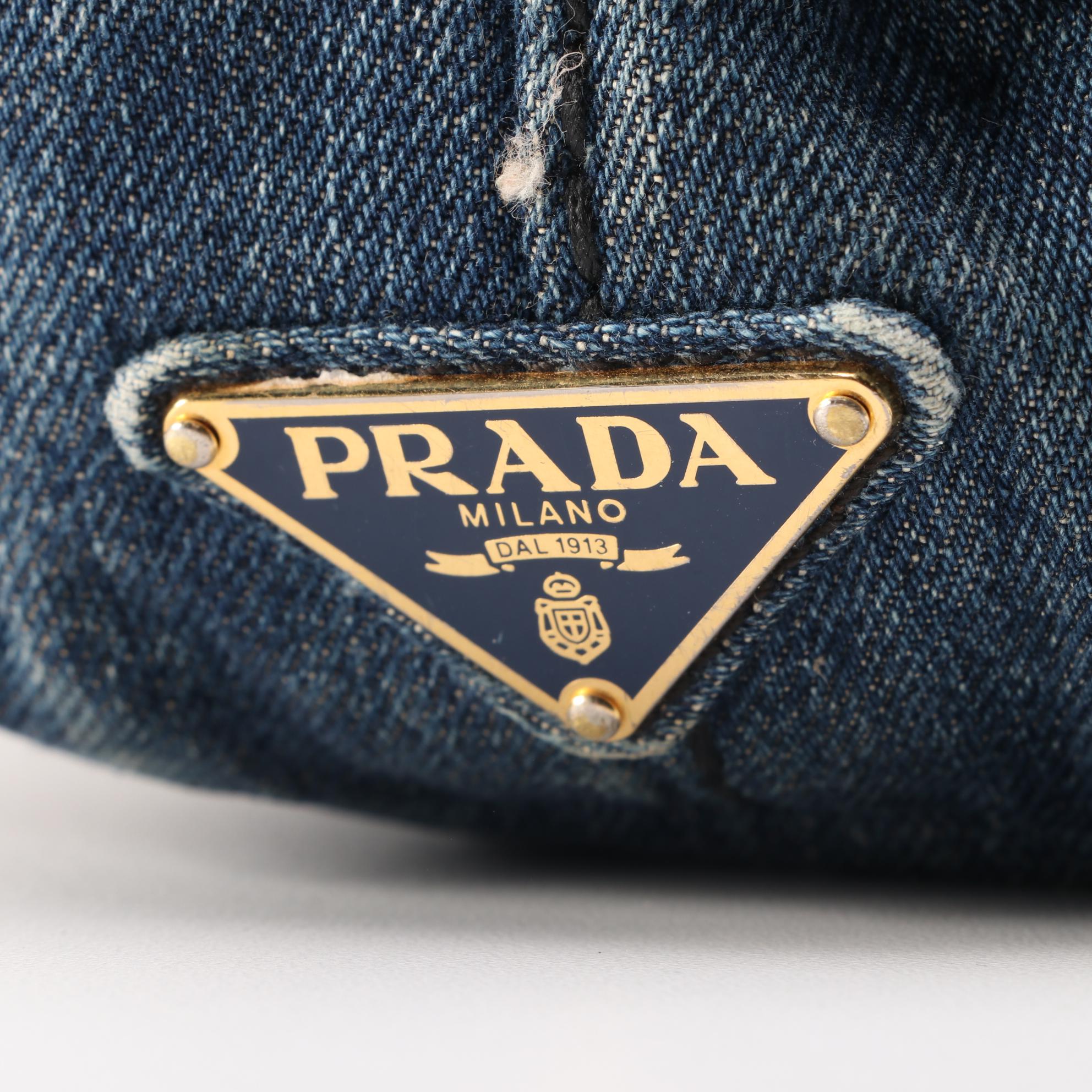 Prada Canapa Denim Avio Tote