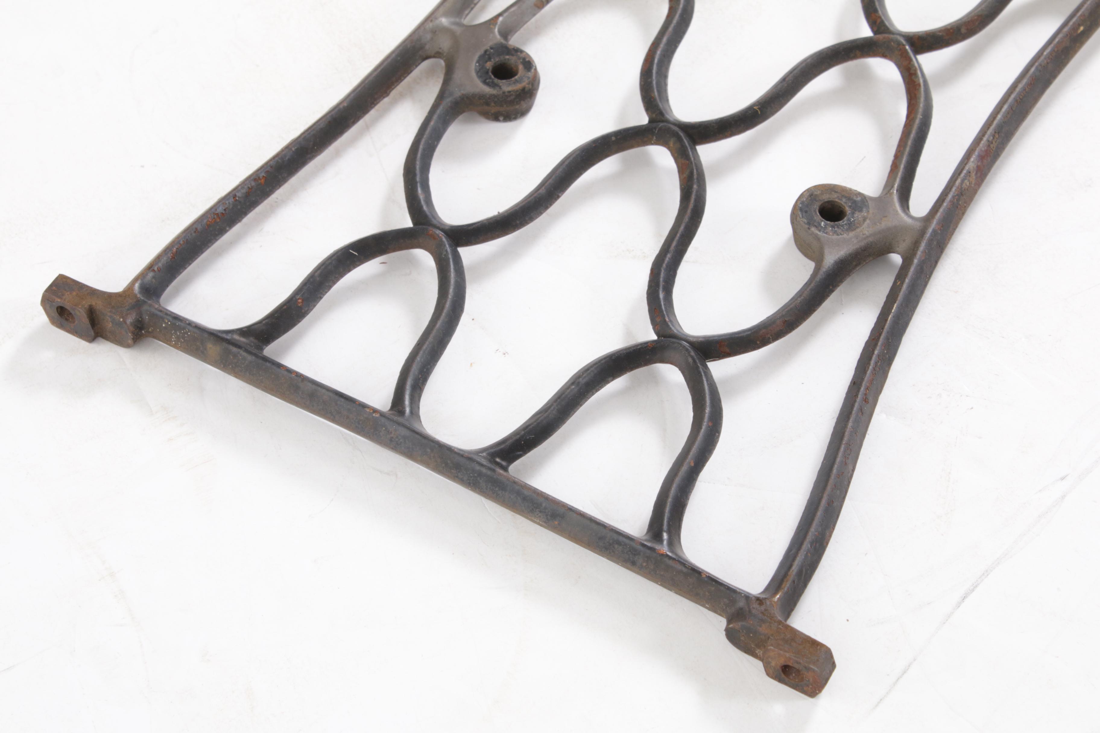 Singer Cast Iron Sewing Machine Table Legs on Casters