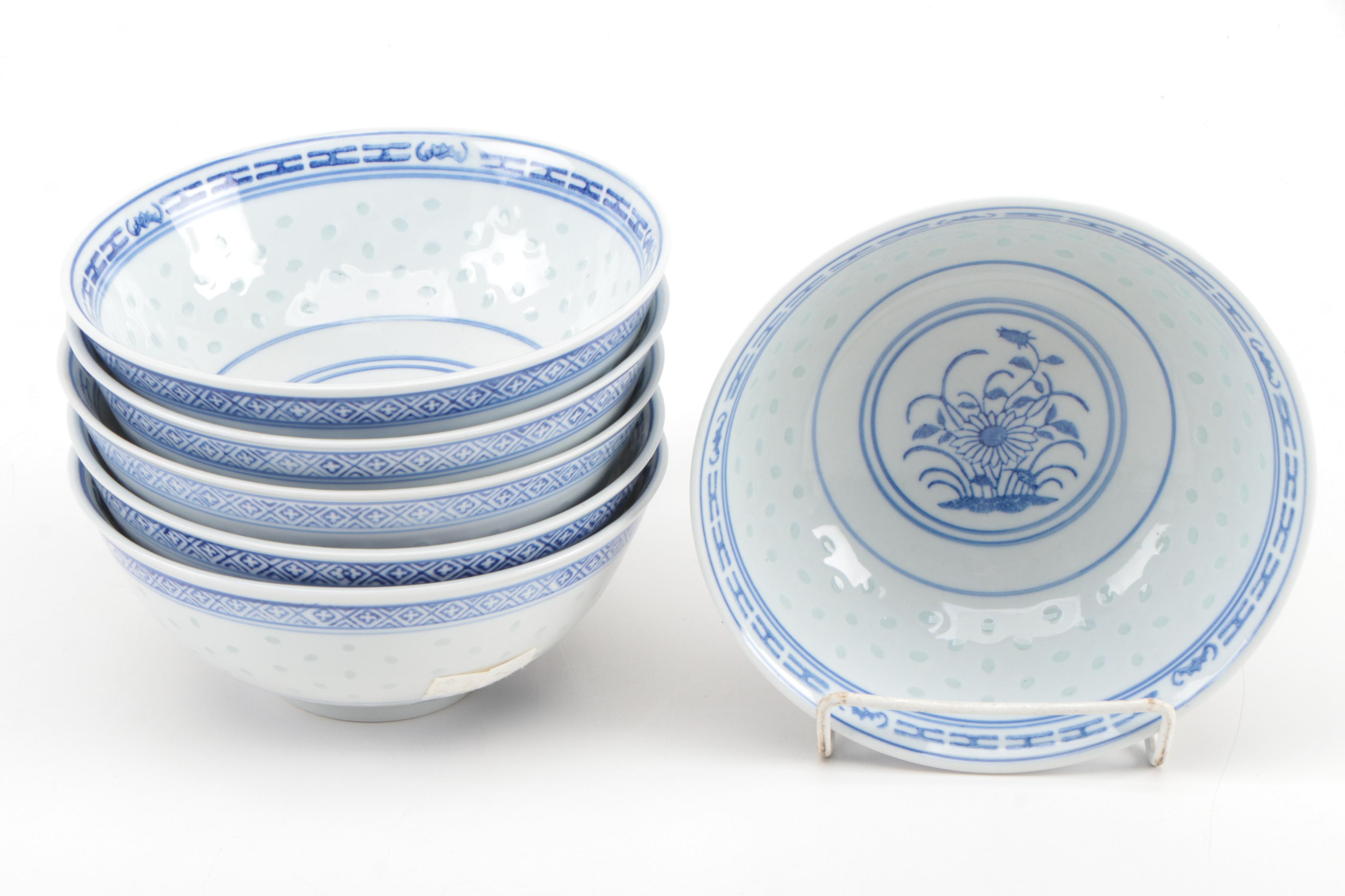 Tienshan "Rice Flower" and Other Rice Grain Porcelain Dinnerware, Late 20th C.