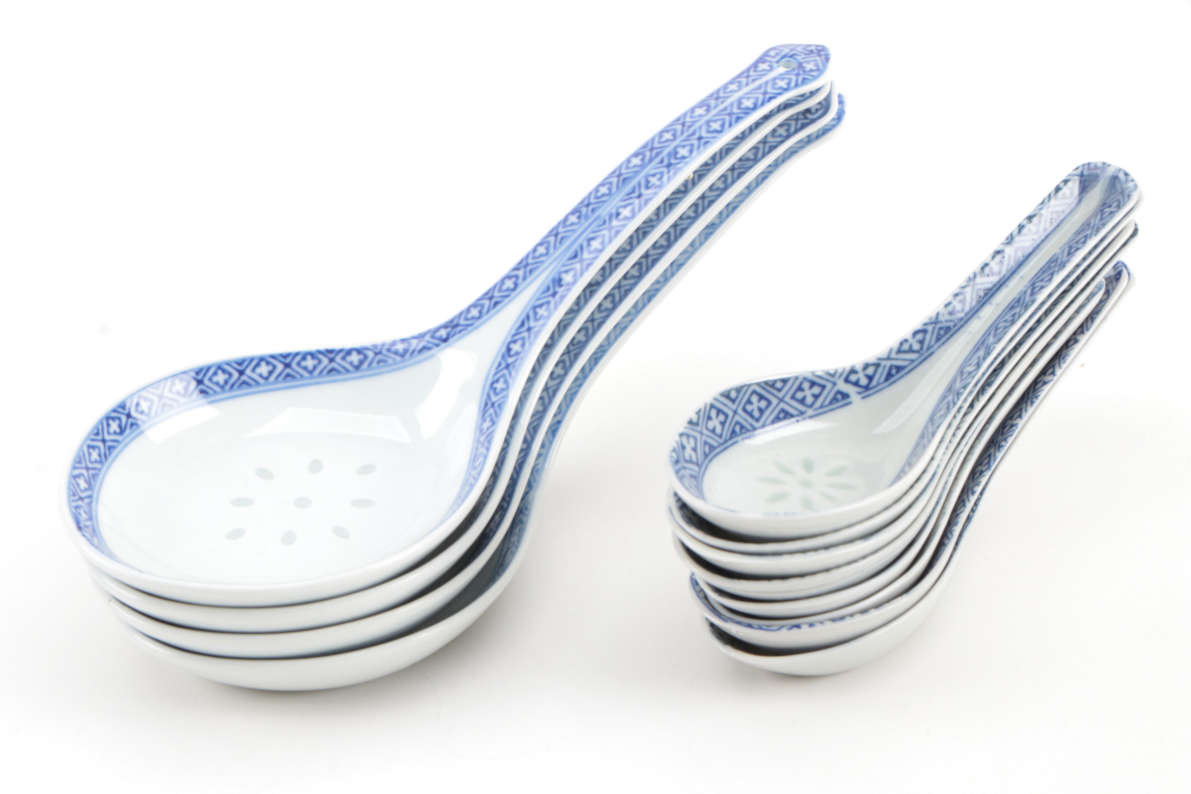 Tienshan "Rice Flower" and Other Rice Grain Porcelain Dinnerware, Late 20th C.