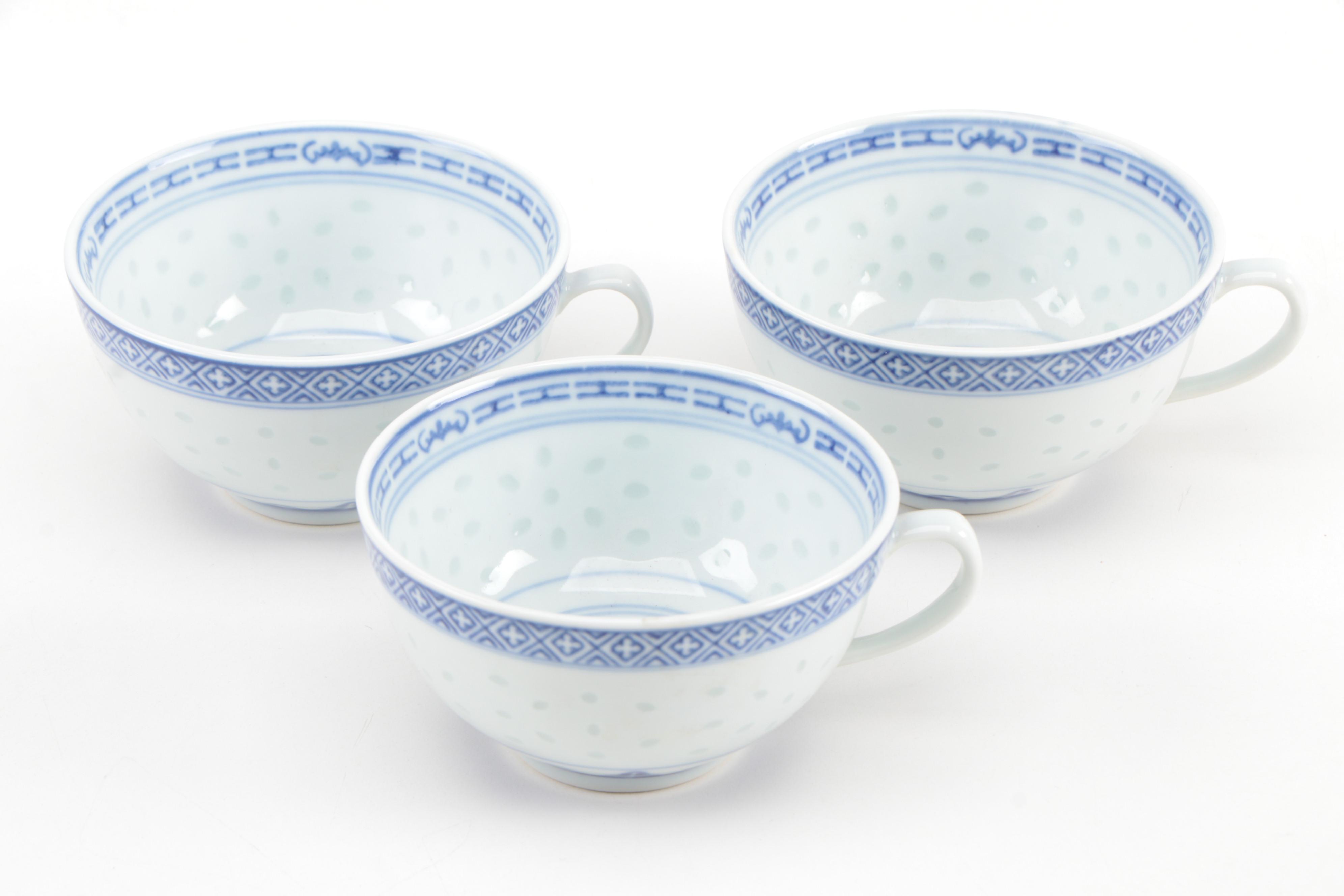 Tienshan "Rice Flower" and Other Rice Grain Porcelain Dinnerware, Late 20th C.