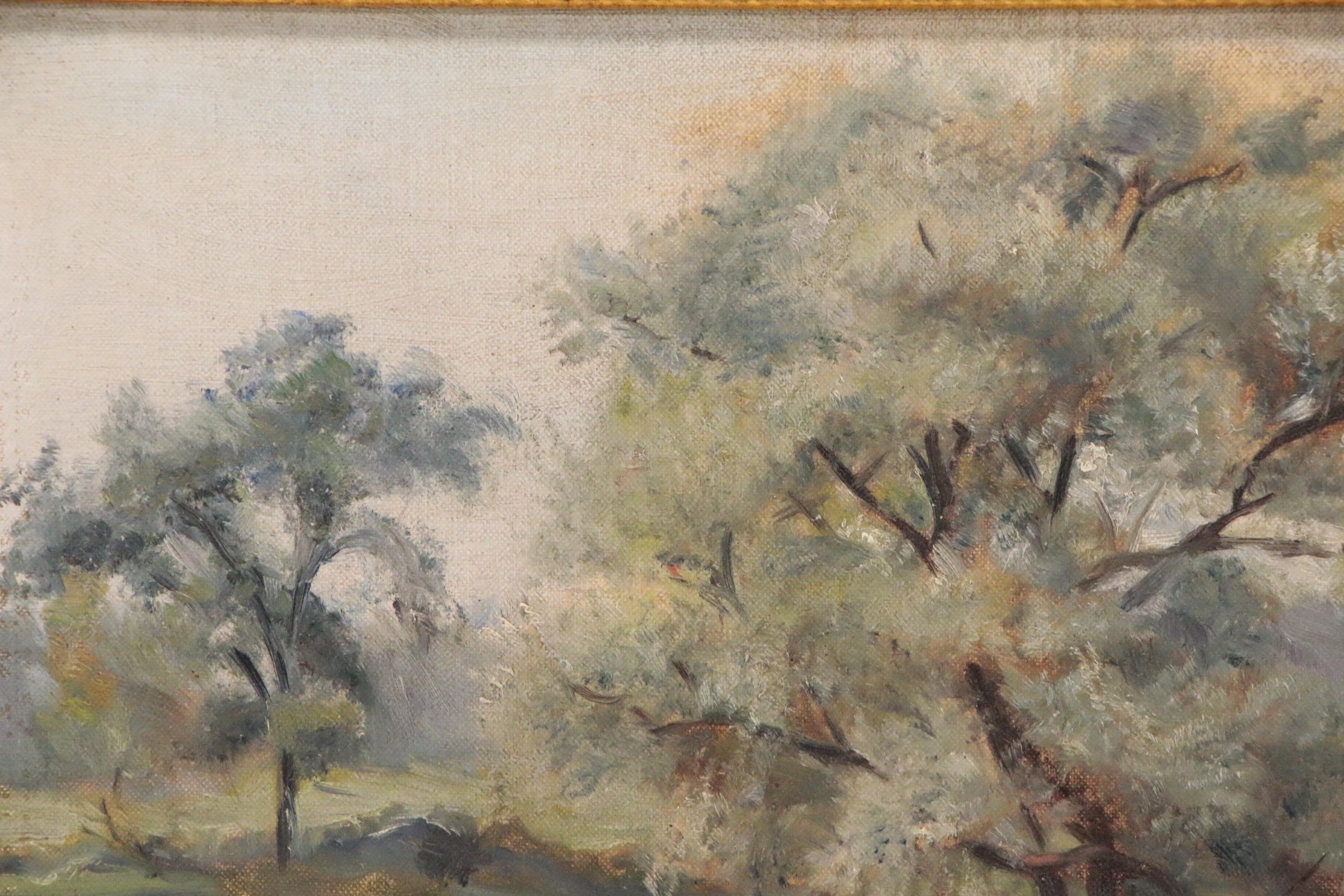 William Bruckner Landscape Oil Painting "Garfield Park, Chicago"