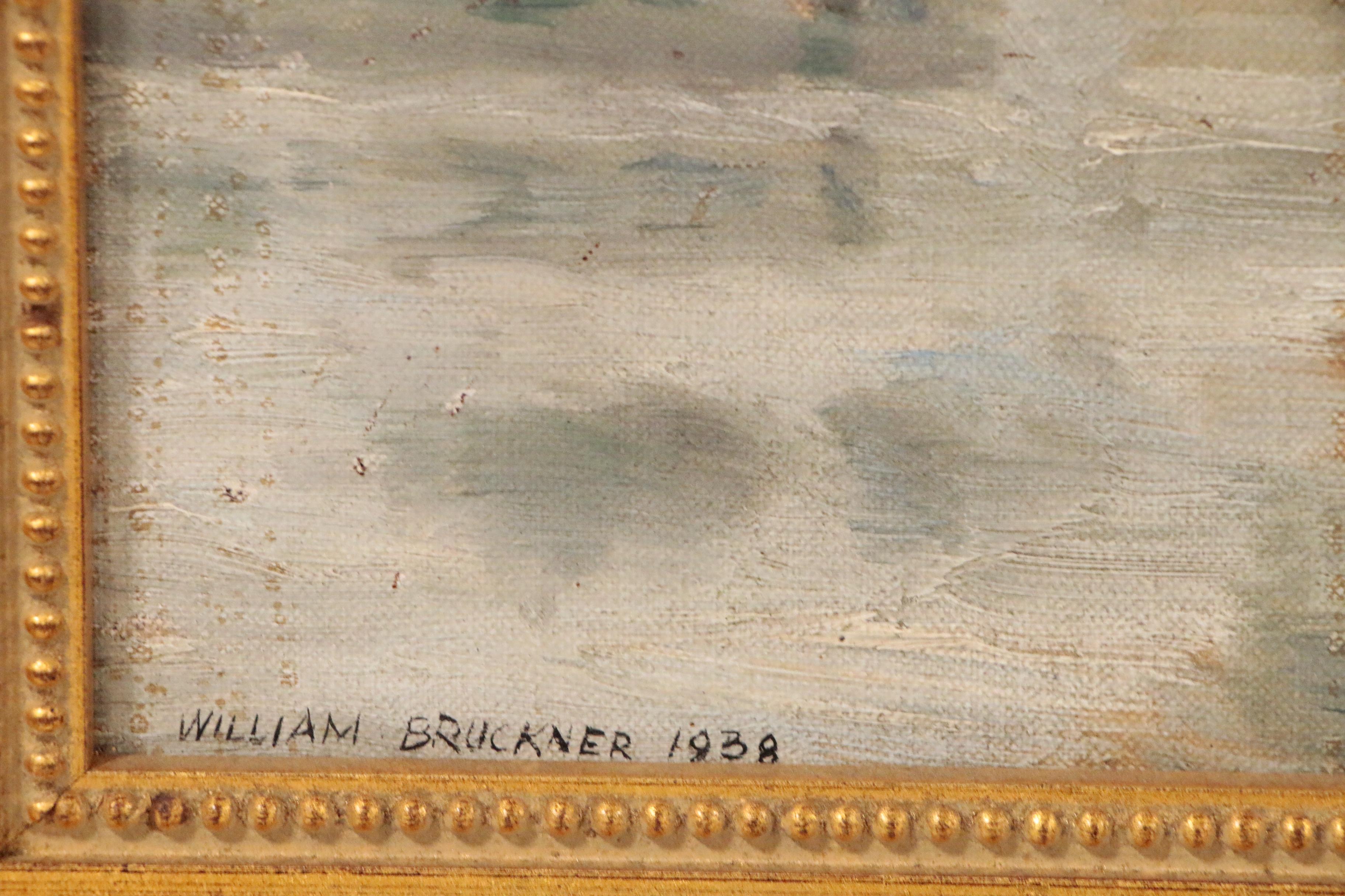 William Bruckner Landscape Oil Painting "Garfield Park, Chicago"