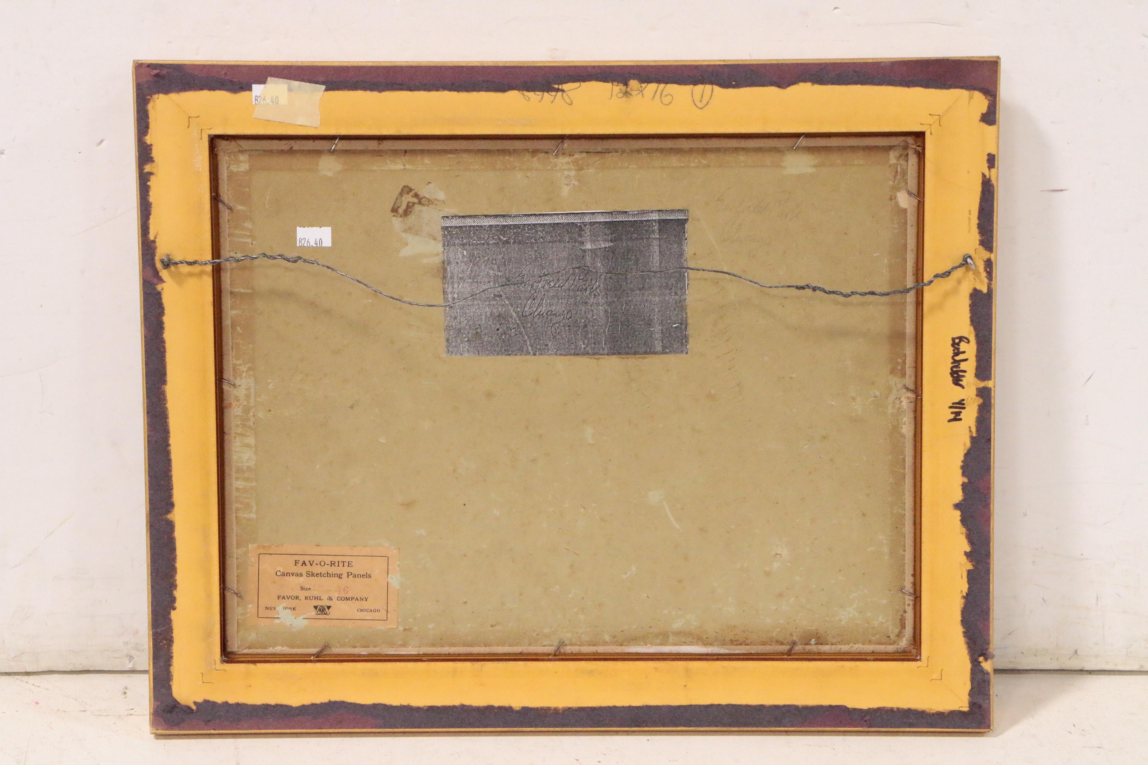 William Bruckner Landscape Oil Painting "Garfield Park, Chicago"