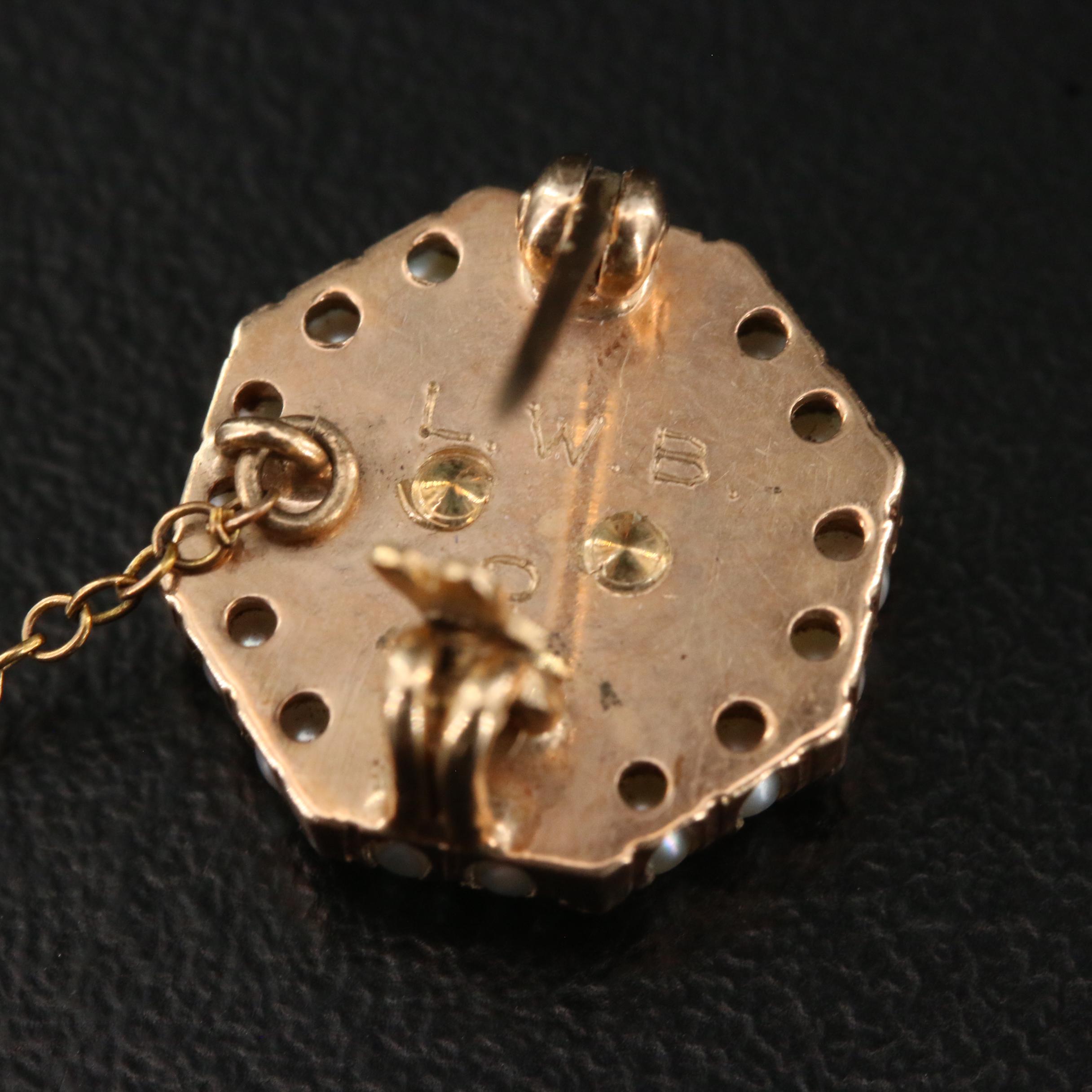 14K and 10K Fraternity Lapel Pins Featuring Sigma Alpha Mu and Phi Delta Epsilon