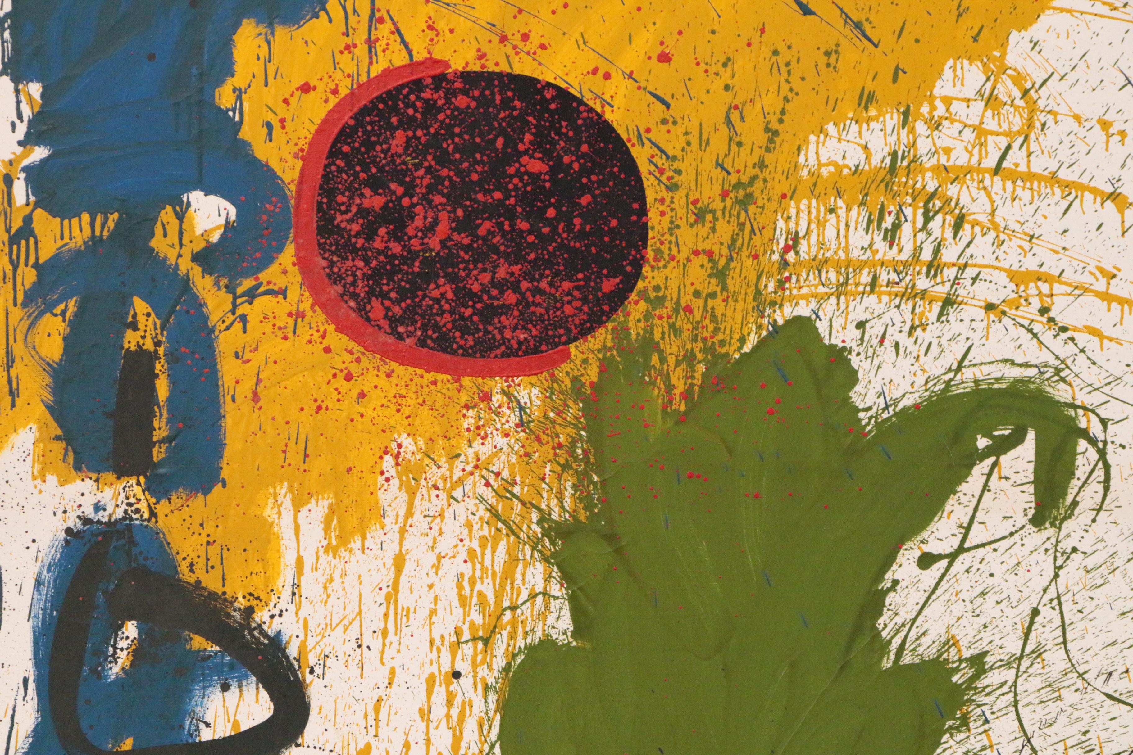 Walter Stomps Monumental Abstract Oil Painting "The Ring", 1963