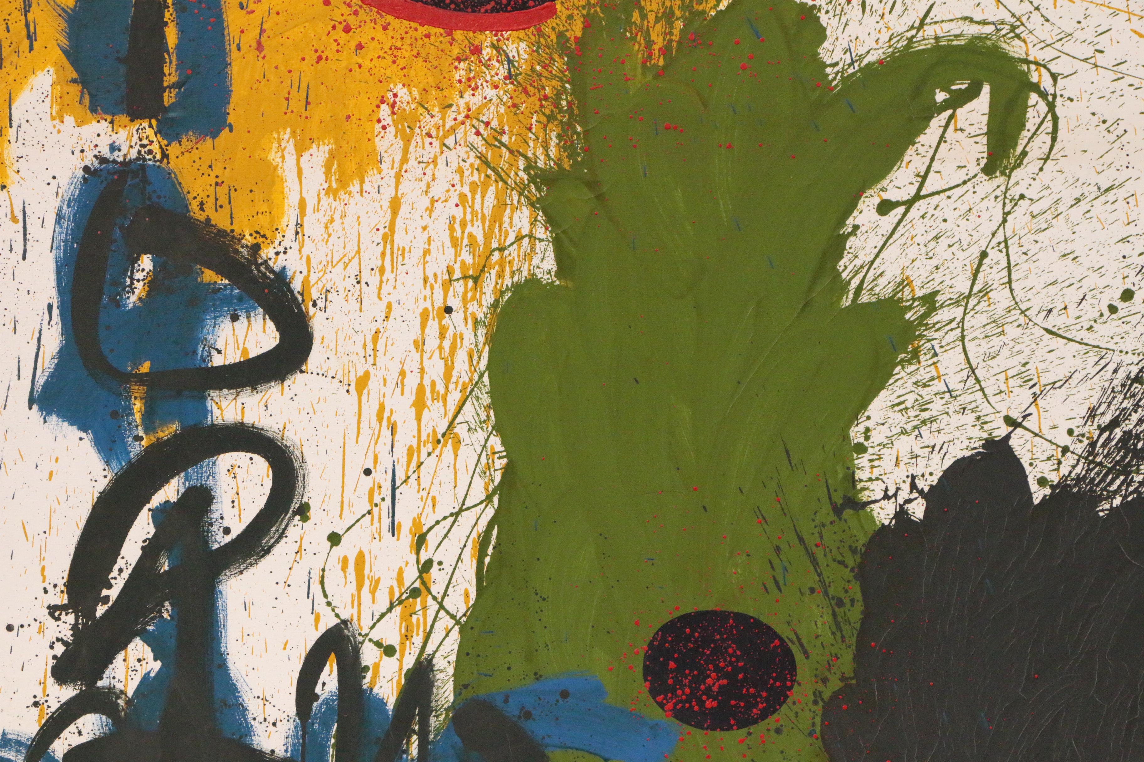 Walter Stomps Monumental Abstract Oil Painting "The Ring", 1963