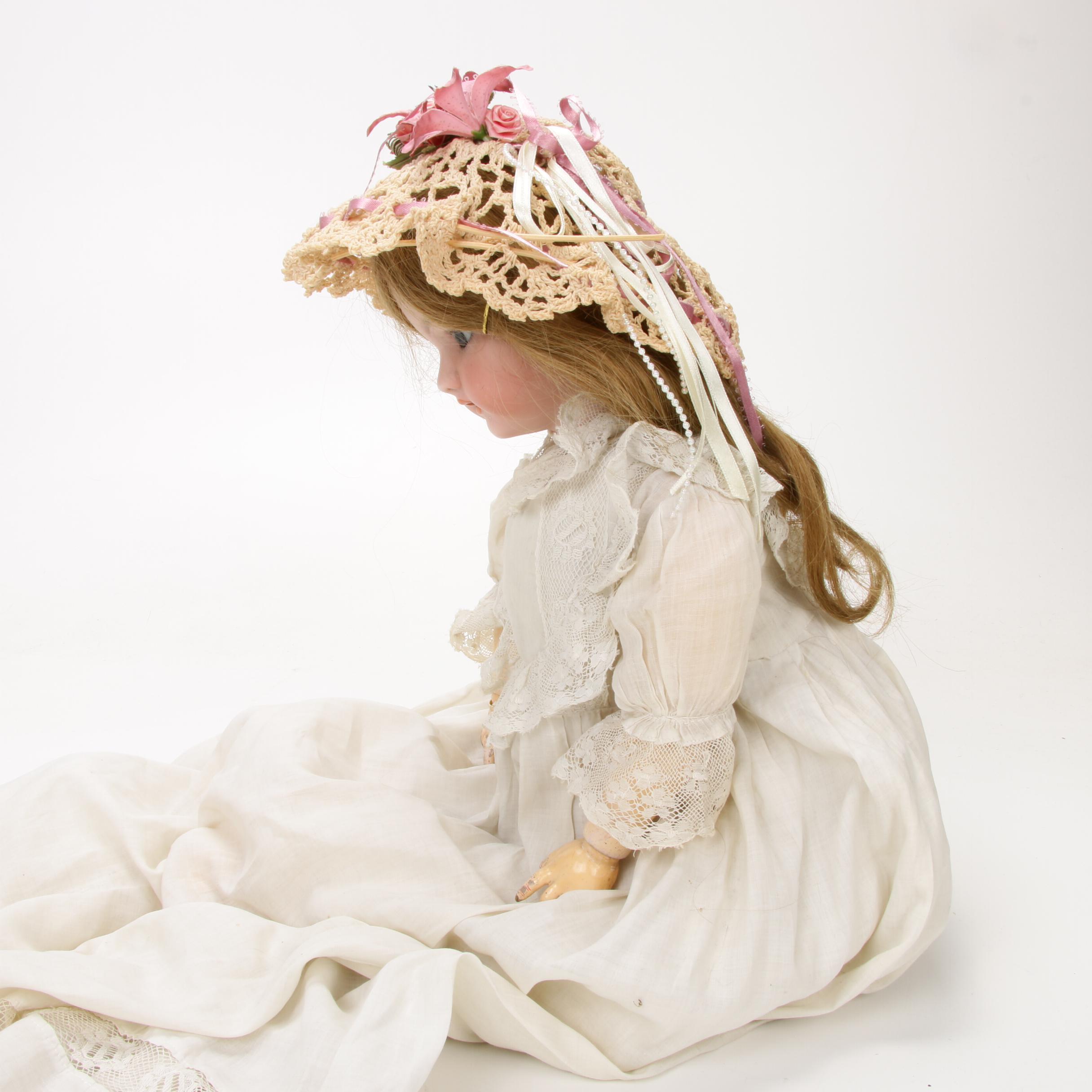 23" Simon & Halbig CM Bergmann German Bisque Porcelain Doll, c. 1909