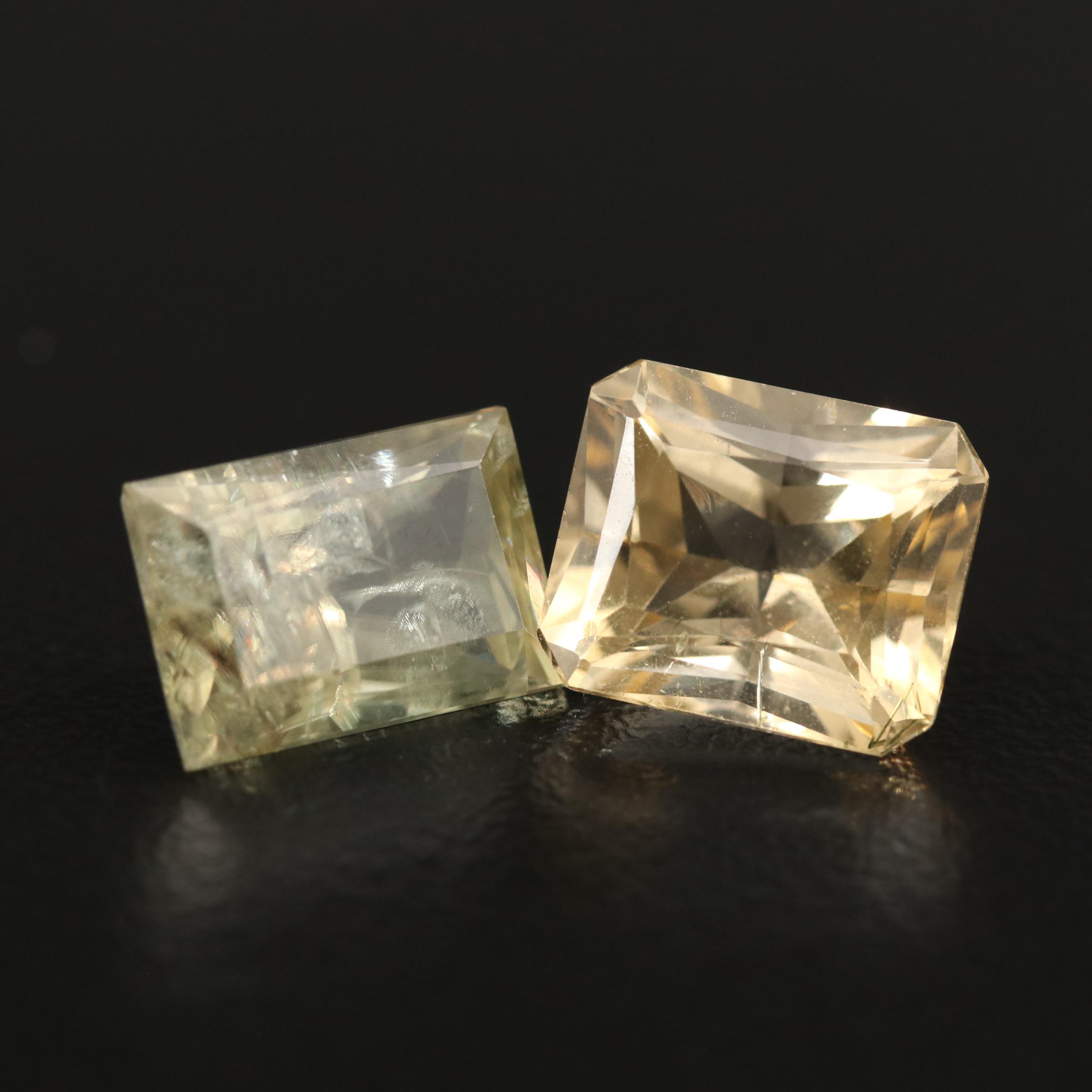 Loose 10.08 CTW Heliodor and Zultanite