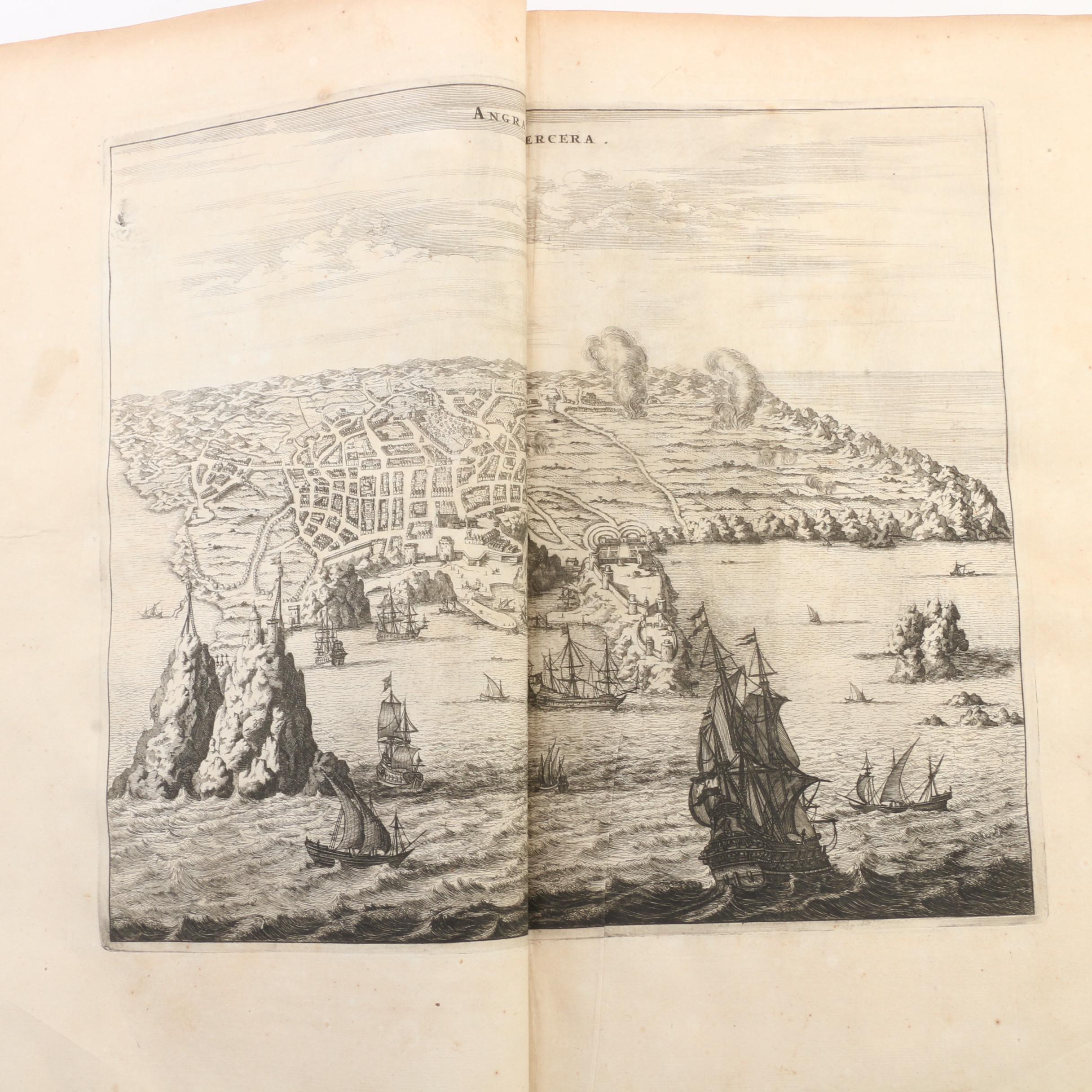 "America" Book with Illustrated Maps by John Ogilby, 1671