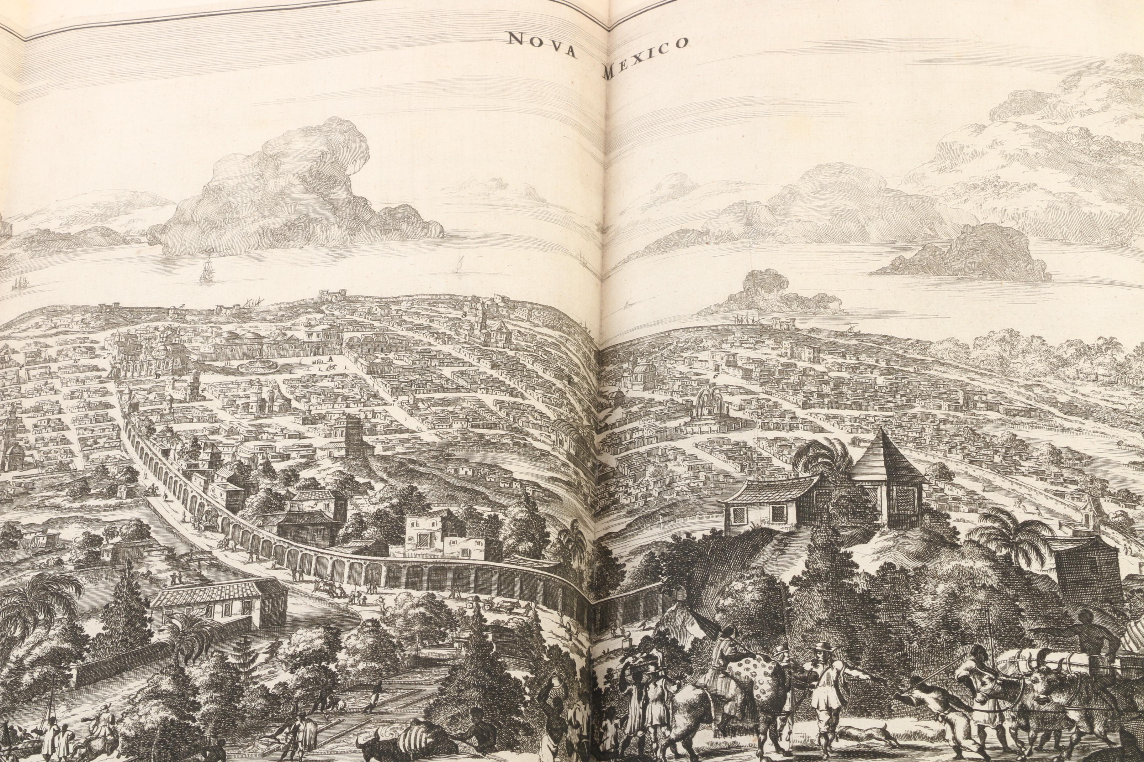 "America" Book with Illustrated Maps by John Ogilby, 1671