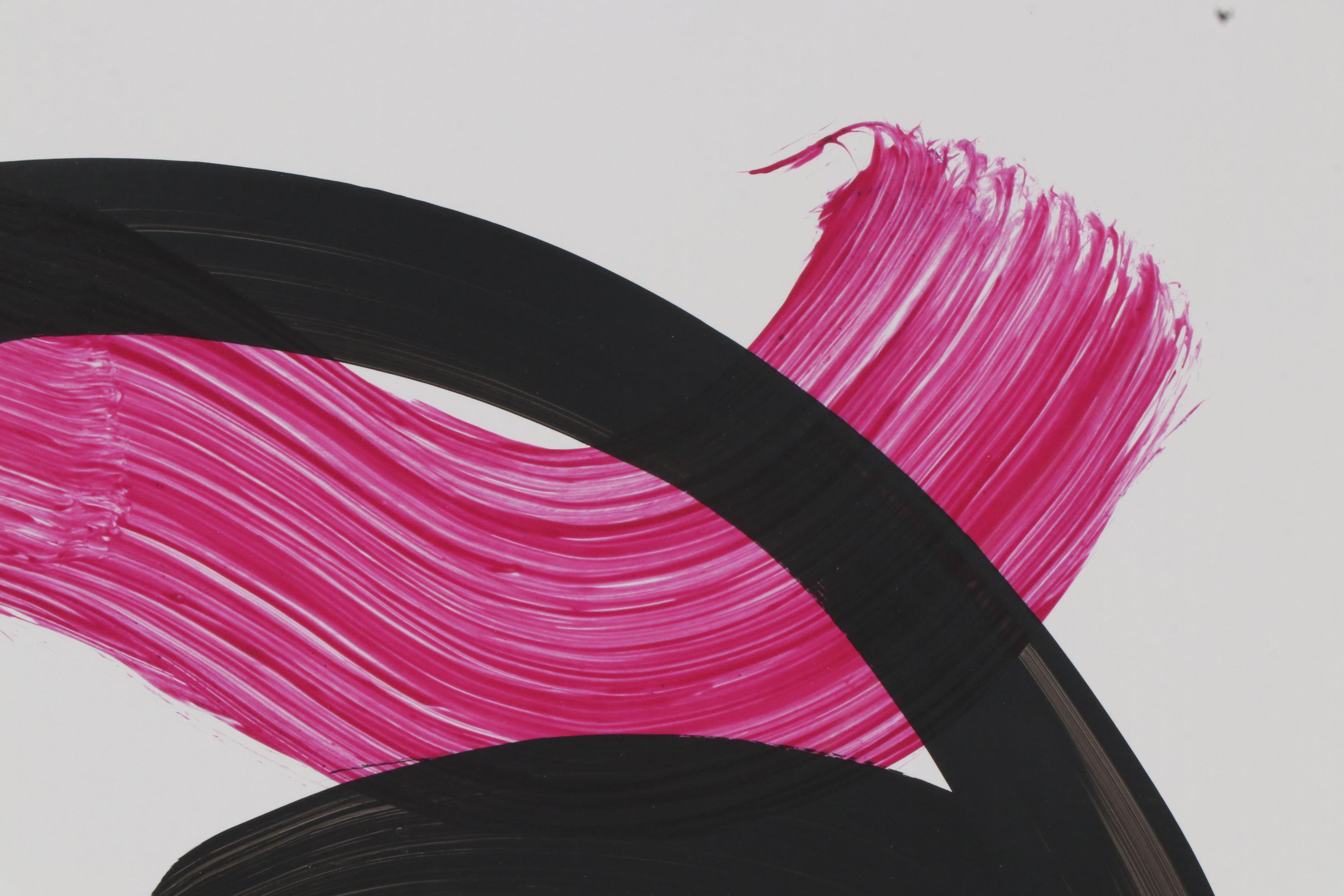 Peter Keil Abstract Portrait Acrylic Painting, Late 20th Century