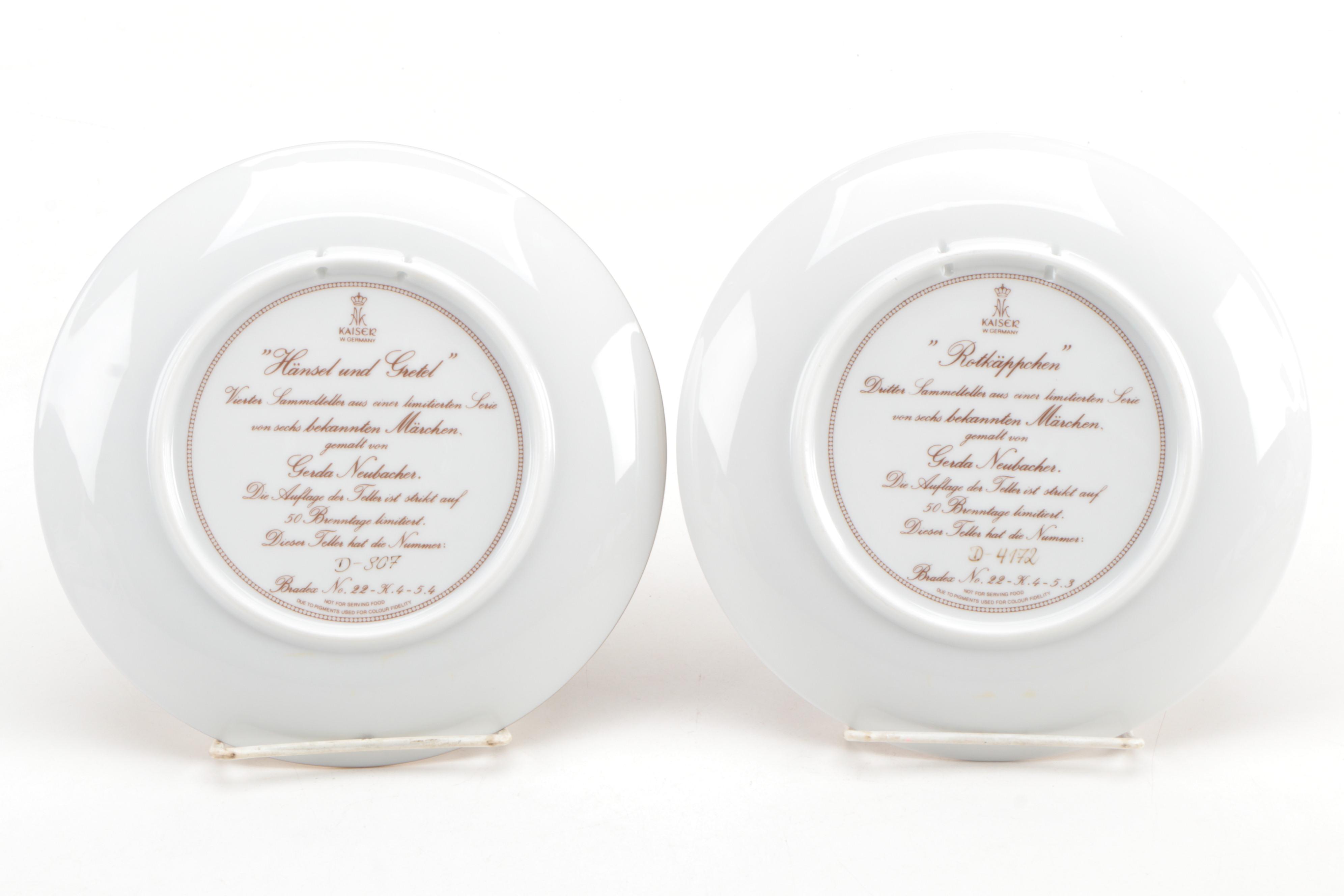 Kaiser Classic Fairytales, Knowles Carousel and Ridgewood Collector Plates