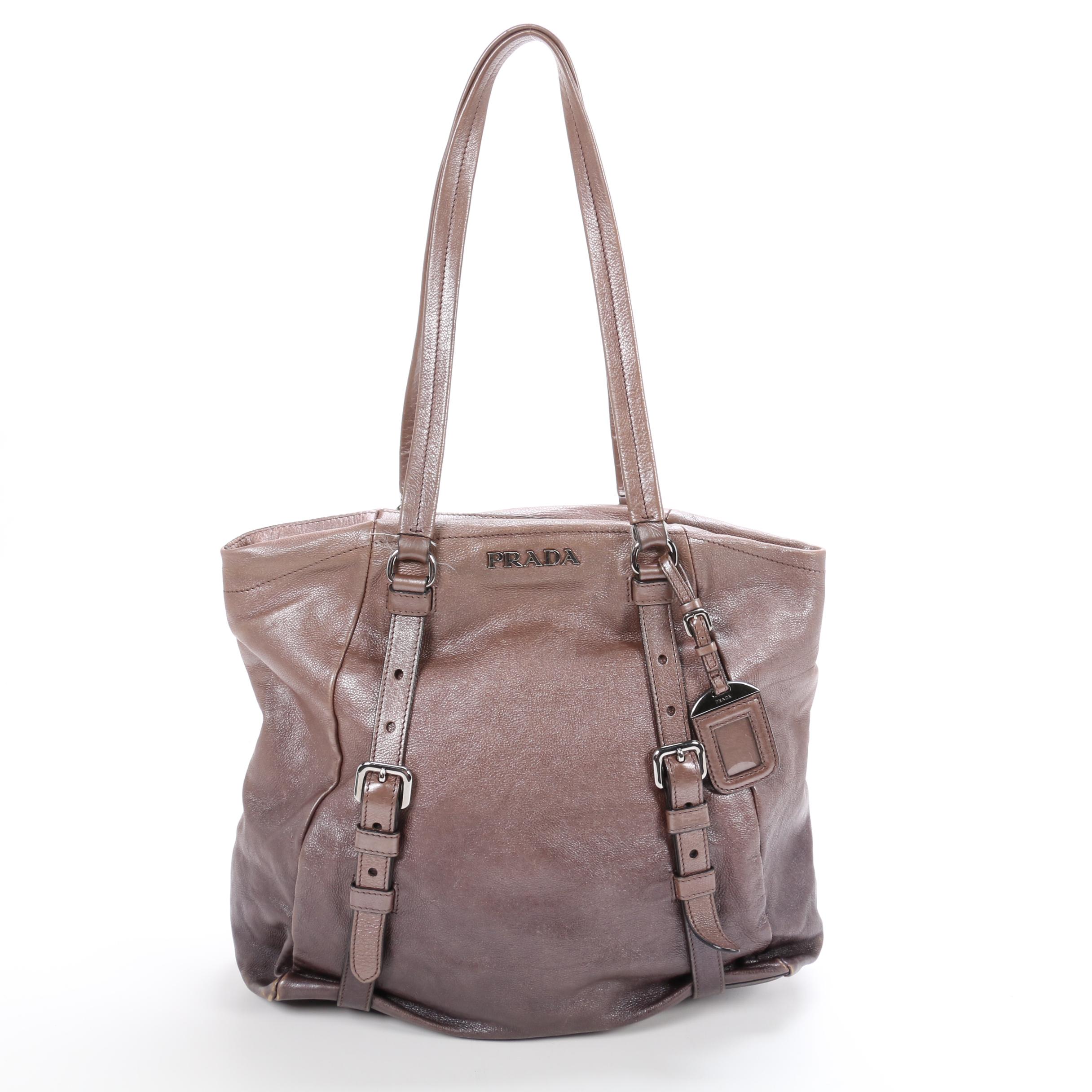 Prada Leather Metallic Shoulder Bag