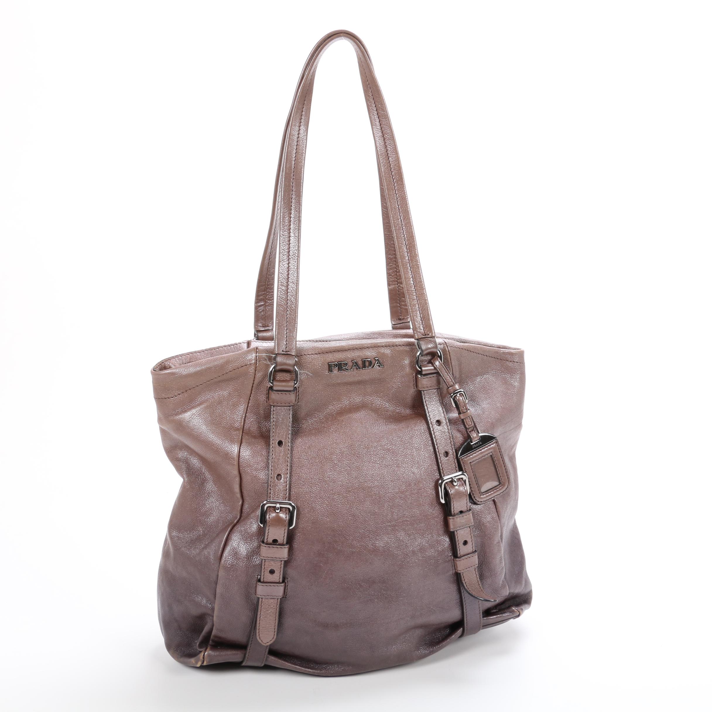 Prada Leather Metallic Shoulder Bag